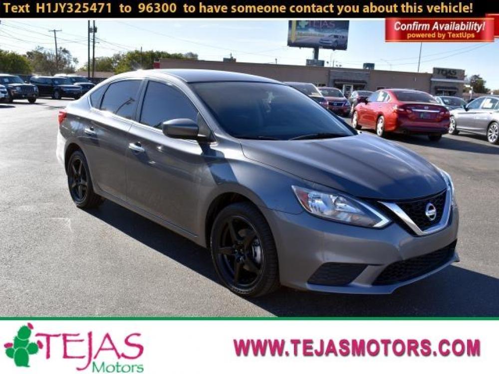 2018 GUN METALLIC /CHARCOAL Nissan Sentra S Manual (3N1AB7AP0JY) with an 1.8L DOHC 16-Valve 4-Cylinder engine, 6-SPEED MANUAL transmission, located at 3701 Avenue Q, Lubbock, 79412, (806) 762-3556, 33.560417, -101.855019 - Photo #0