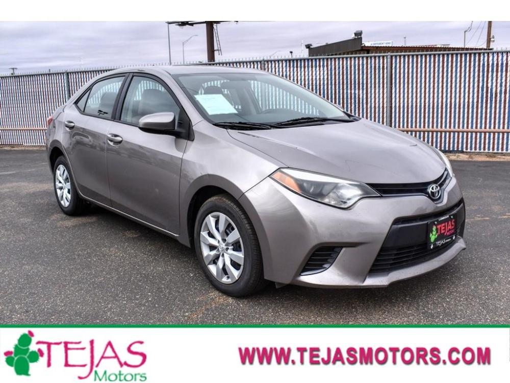 2015 CLASSIC SILVER METALLIC /AMBER Toyota Corolla 4dr Sdn CVT LE (Natl) (5YFBURHE3FP) with an Engine: 1.8L I-4 DOHC Dual VVT-i engine, 4-SPEED AUTOMATIC W/ECT-I transmission, located at 3701 Avenue Q, Lubbock, 79412, 33.560417, -101.855019 - Photo #0
