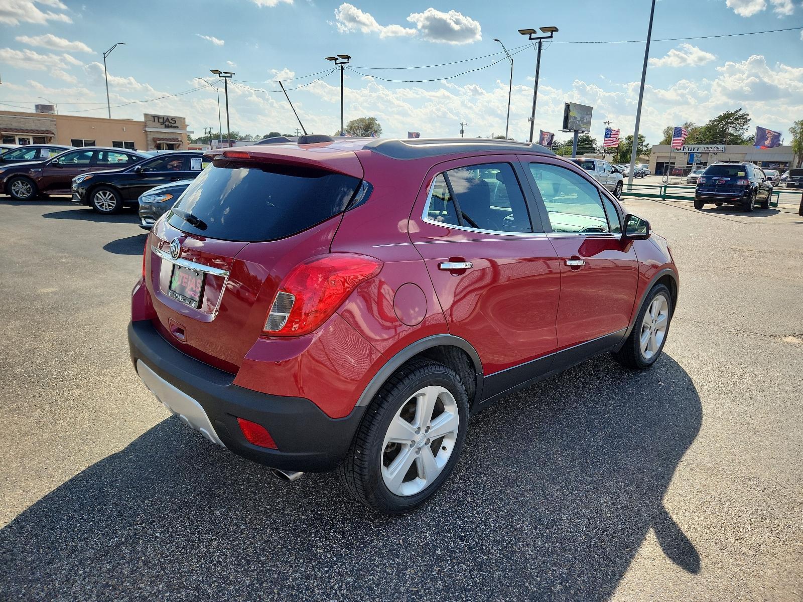 2015 RED Buick Encore Convenience (KL4CJBSB1FB) with an ENGINE, ECOTEC TURBO 1.4L VARIABLE VALVE TIMING DOHC 4-CYLINDER SEQUENTIAL MFI engine, located at 4110 Avenue Q, Lubbock, 79412, 33.556553, -101.855820 - 09/09/2023 INSPECTION IN ENVELOPE GOD - Photo #1