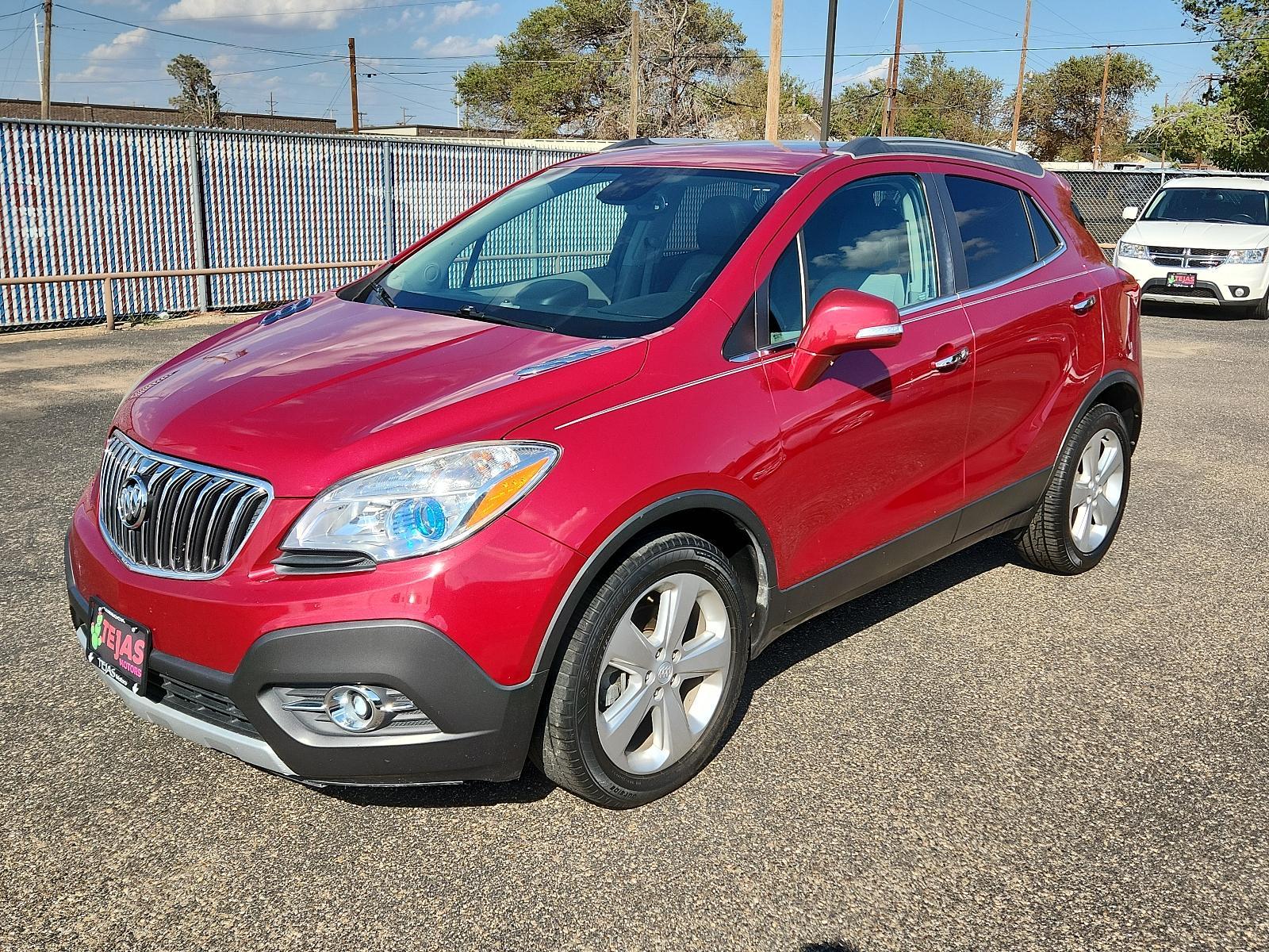 2015 RED Buick Encore Convenience (KL4CJBSB1FB) with an ENGINE, ECOTEC TURBO 1.4L VARIABLE VALVE TIMING DOHC 4-CYLINDER SEQUENTIAL MFI engine, located at 4110 Avenue Q, Lubbock, 79412, 33.556553, -101.855820 - 09/09/2023 INSPECTION IN ENVELOPE GOD - Photo #3