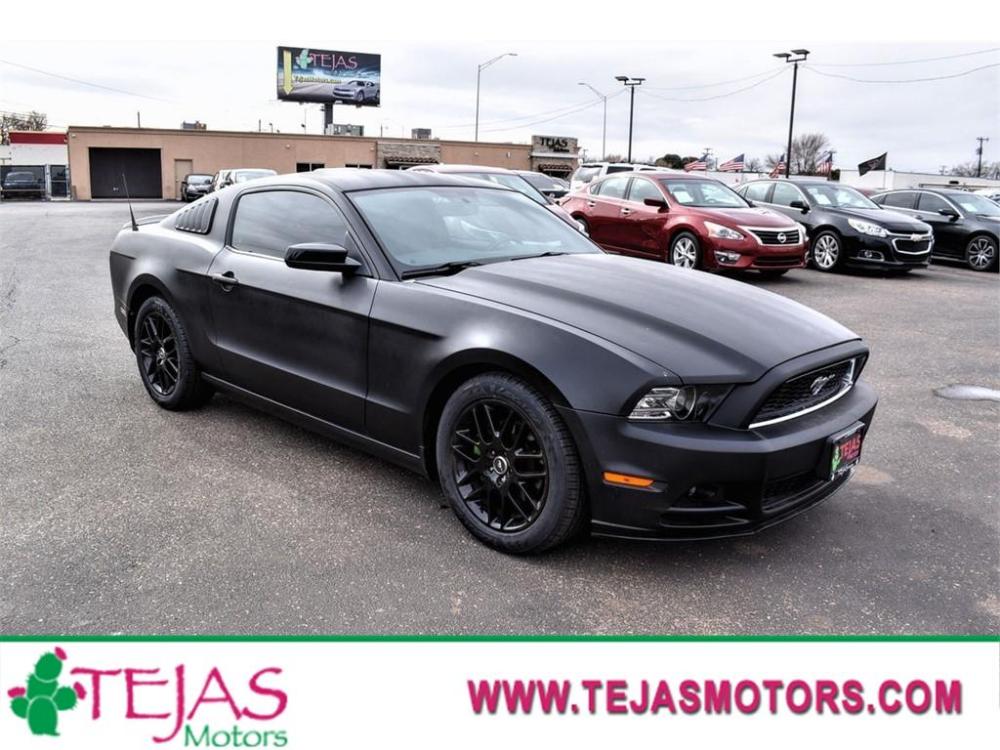 2014 BLACK /BLACK Ford Mustang V6 Coupe (1ZVBP8AM1E5) with an 3.7L 4V Ti-VCT V6 engine, A/T transmission, located at 3701 Avenue Q, Lubbock, 79412, (806) 762-3556, 33.560417, -101.855019 - Photo #0