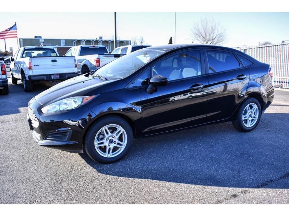 2018 BLACK /BLACK Ford Fiesta (3FADP4BJ2JM) with an 1.6L L4 DOHC 16V engine, located at 3701 Avenue Q, Lubbock, 79412, 33.560417, -101.855019 - Photo #1