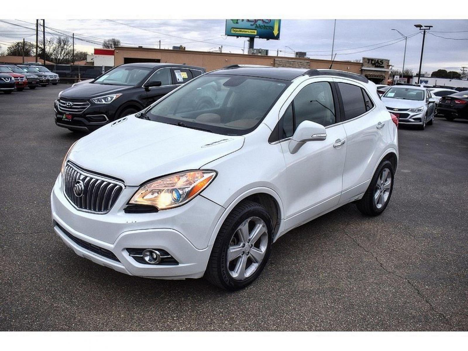2014 White Pearl Tricoat /Saddle Buick Encore Leather (KL4CJCSB7EB) with an ENGINE, ECOTEC TURBO 1.4L VARIABLE VALVE TIMING DOHC 4-CYLINDER SEQUENTIAL MFI engine, located at 4110 Avenue Q, Lubbock, 79412, 33.556553, -101.855820 - 01/05/2023 KEY IN ENVELOPE GOD - Photo #13