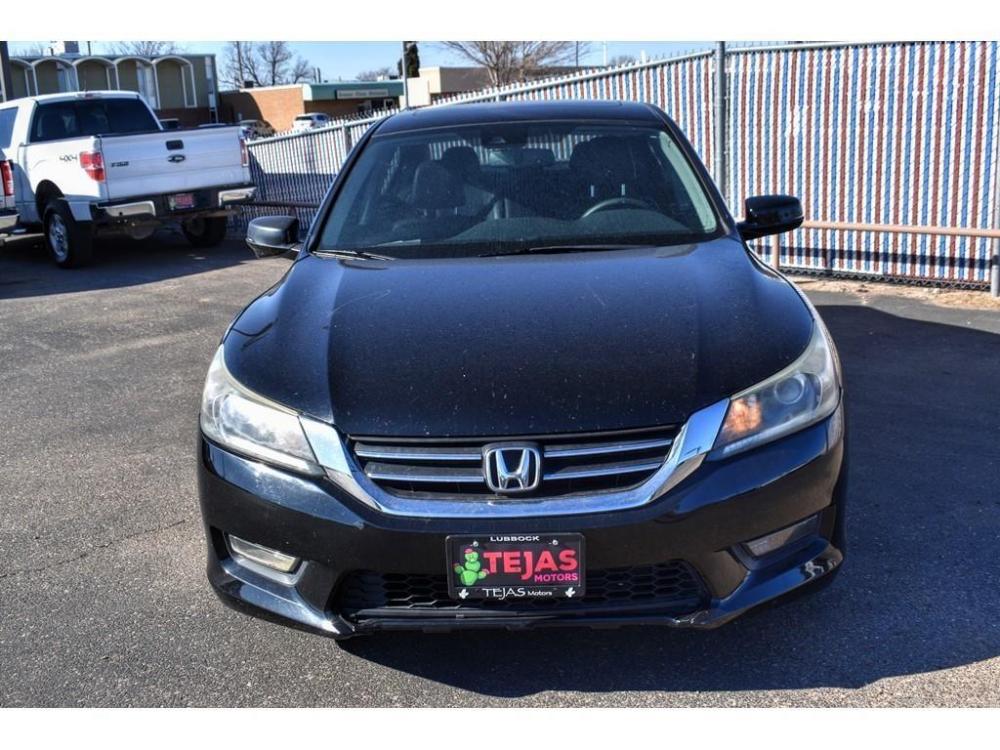 2014 BLACK /GRAY Honda Accord Sedan (1HGCR2F84EA) with an Engine: 2.4L 16-Valve DOHC i-VTEC I-4 engine, CONTINUOUSLY VARIABLE TRANSMISSION transmission, located at 3701 Avenue Q, Lubbock, 79412, 33.560417, -101.855019 - Photo #1