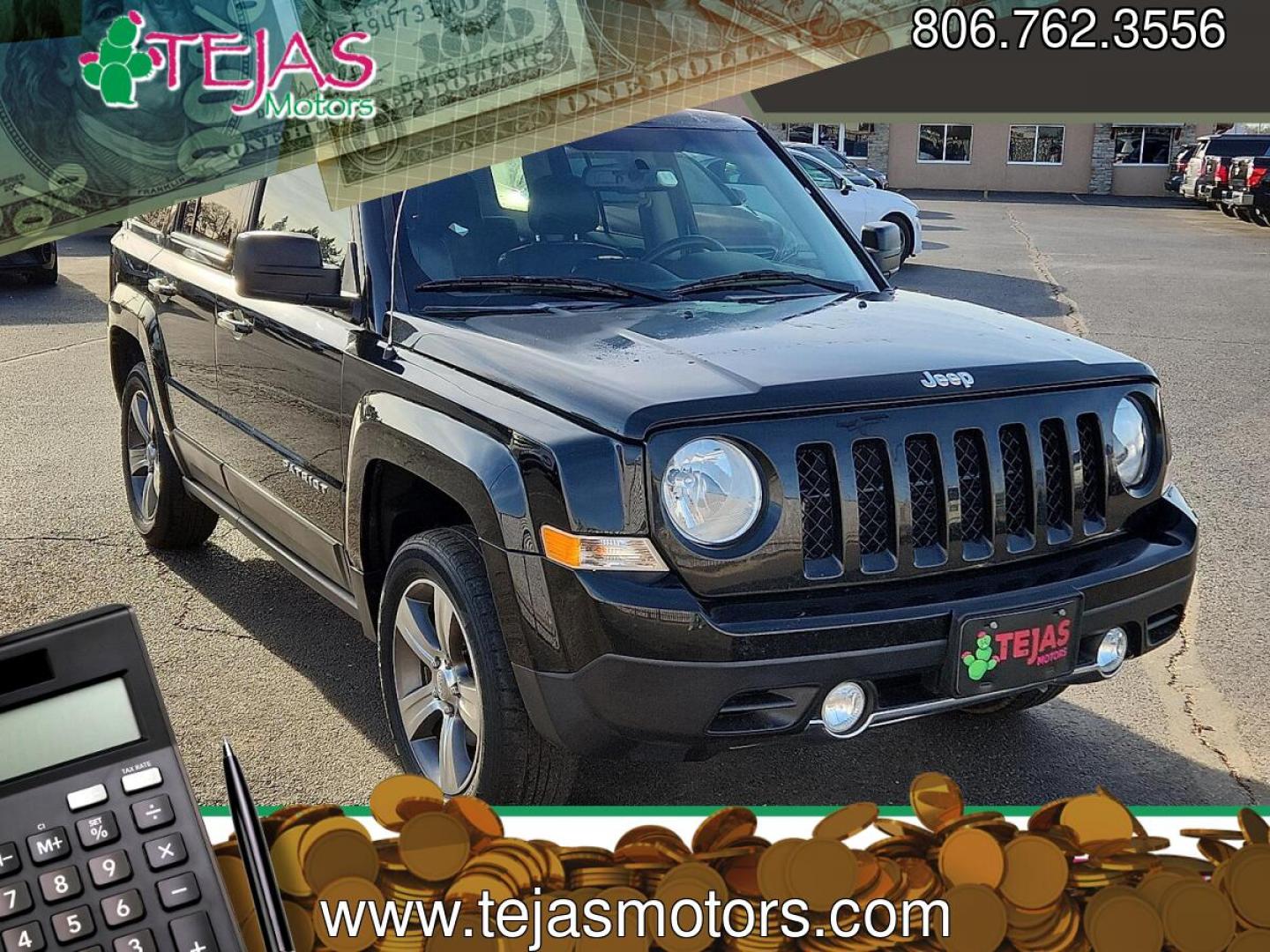 2017 Black Clearcoat - PX8 /Dark Slate Gray - DV Jeep Patriot High Altitude FWD (1C4NJPFA7HD) with an 2L I-4 DOHC, variable valve control, regular unleaded, engine with 158HP engine, located at 4110 Avenue Q, Lubbock, 79412, 33.556553, -101.855820- Photo#0