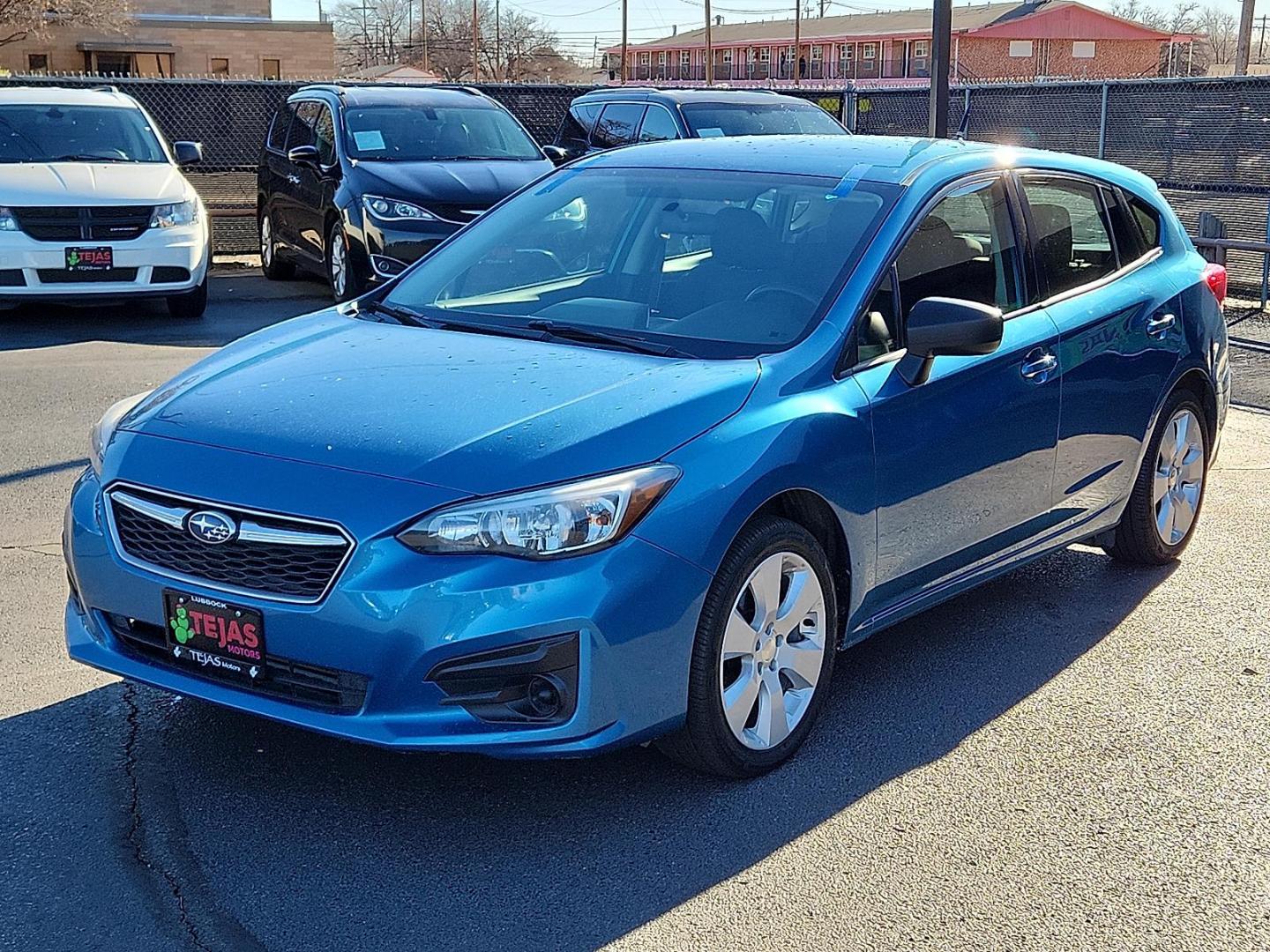 2017 BLUE Subaru Impreza 2.0i (4S3GTAA65H3) with an 2L H-4 gasoline direct injection, DOHC, variable valve control, regular unleaded, engine with 152HP engine, located at 4110 Avenue Q, Lubbock, 79412, 33.556553, -101.855820 - Photo#3