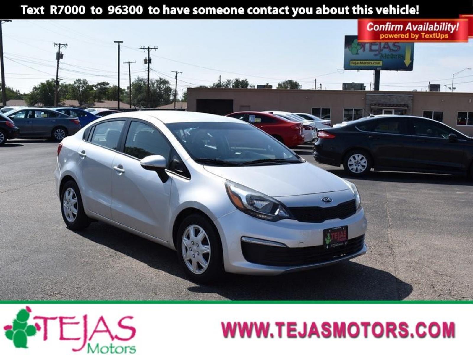 2016 Bright Silver Metallic /Beige Kia Rio LX (KNADM4A34G6) with an Engine: 1.6L GDI 16-Valve 4-Cylinder -inc: aluminum block engine, located at 4110 Avenue Q, Lubbock, 79412, 33.556553, -101.855820 - 09/30/2022 KEY IN ENVELOPE GOD - Photo #12