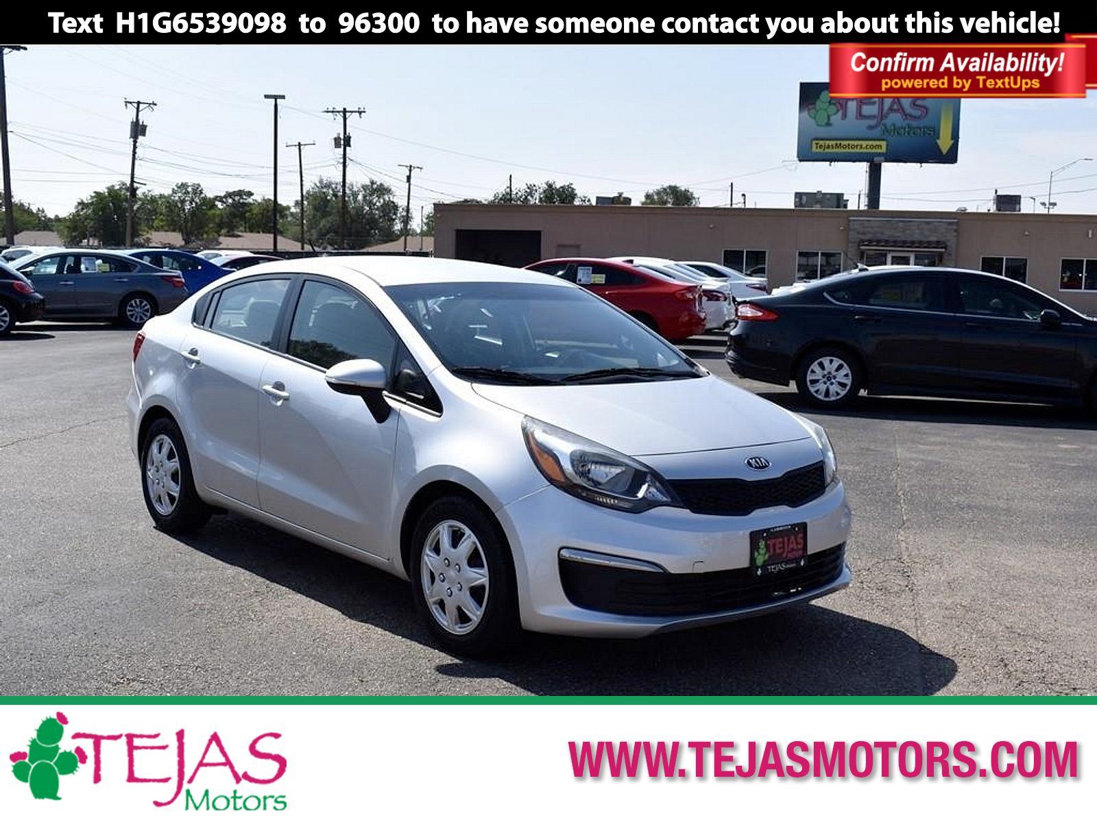2016 Bright Silver Metallic /Beige Kia Rio LX (KNADM4A34G6) with an Engine: 1.6L GDI 16-Valve 4-Cylinder -inc: aluminum block engine, located at 4110 Avenue Q, Lubbock, 79412, 33.556553, -101.855820 - 09/30/2022 KEY IN ENVELOPE GOD - Photo #0