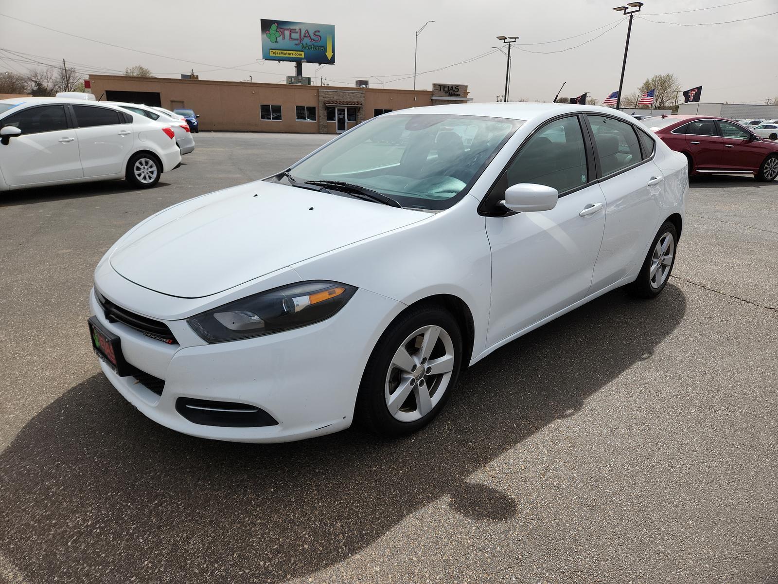 2016 Bright White Clearcoat /Black Dodge Dart SXT (1C3CDFBA1GD) with an ENGINE: 2.0L I4 DOHC engine, located at 4110 Avenue Q, Lubbock, 79412, 33.556553, -101.855820 - 03/17/2023 KEY AND INSPECTION IN ENVELOPE GOD - Photo #1