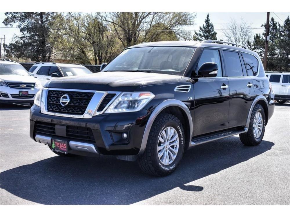 2017 BLACK Nissan Armada (JN8AY2ND9H9) with an Engine: 5.6L DOHC 32V Endurance V8 engine, 7-SPEED AUTOMATIC transmission, located at 3701 Avenue Q, Lubbock, 79412, 33.560417, -101.855019 - Photo #1