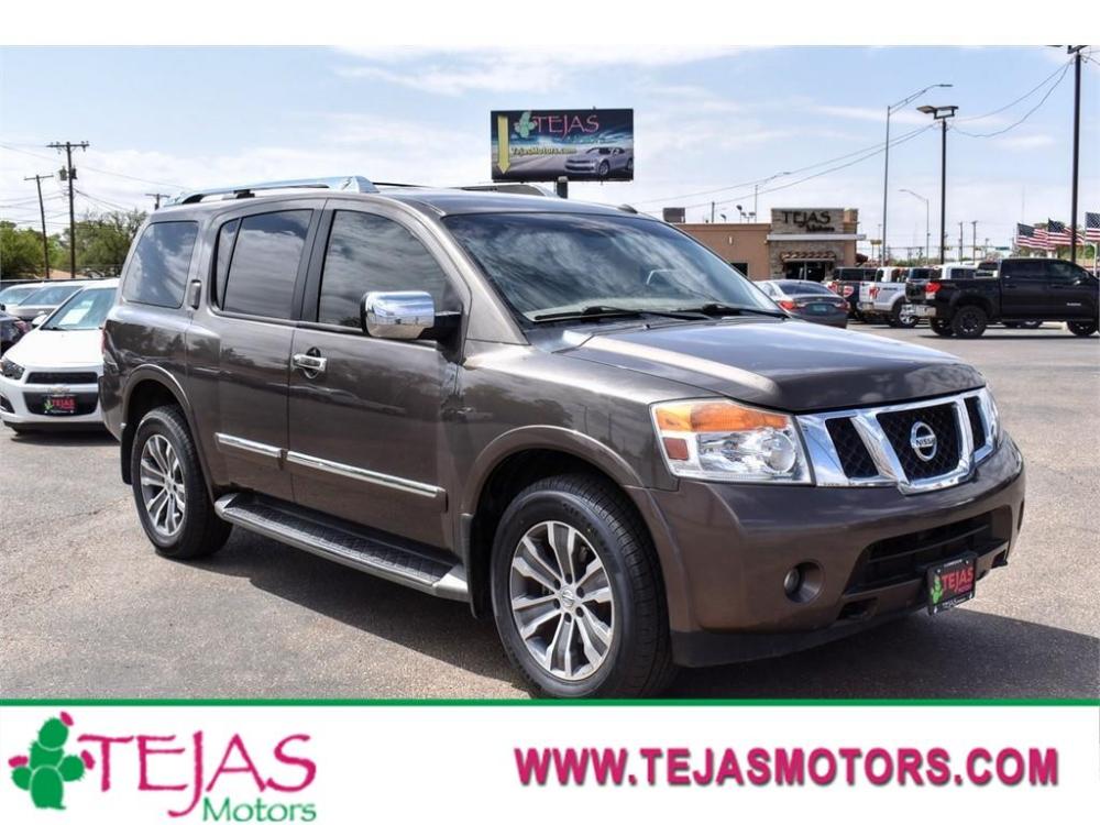 2015 BRONZE Nissan Armada (5N1BA0NDXFN) with an 5.6L V8 DOHC 32V FFV engine, 5-SPEED AUTOMATIC transmission, located at 3701 Avenue Q, Lubbock, 79412, 33.560417, -101.855019 - Photo #0