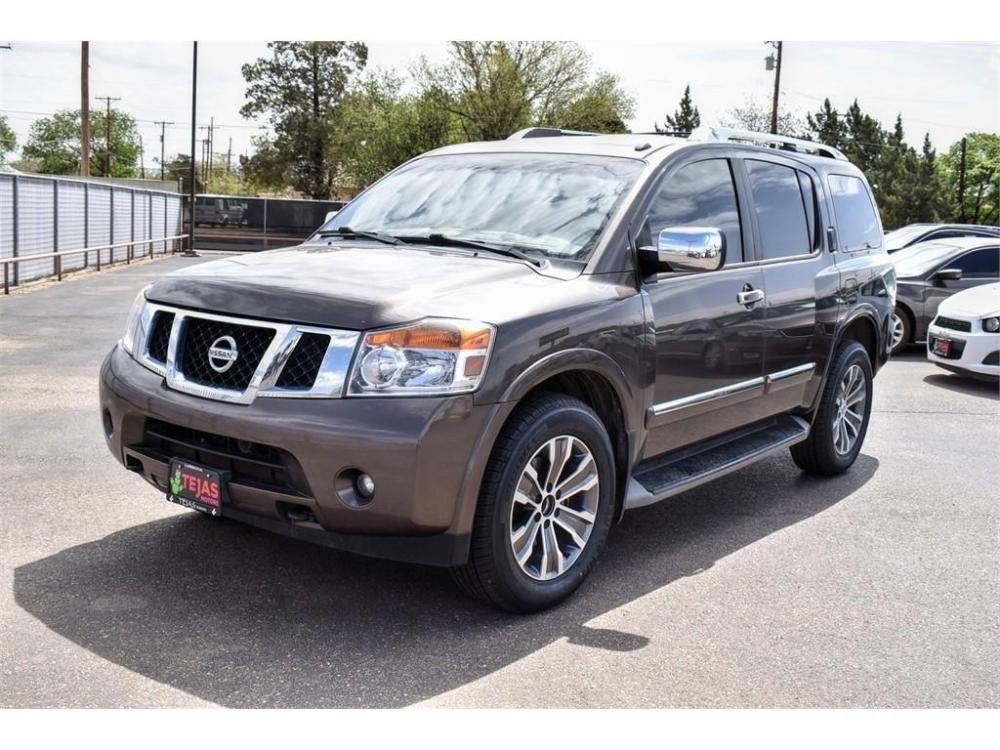 2015 BRONZE Nissan Armada (5N1BA0NDXFN) with an 5.6L V8 DOHC 32V FFV engine, 5-SPEED AUTOMATIC transmission, located at 3701 Avenue Q, Lubbock, 79412, 33.560417, -101.855019 - Photo #1