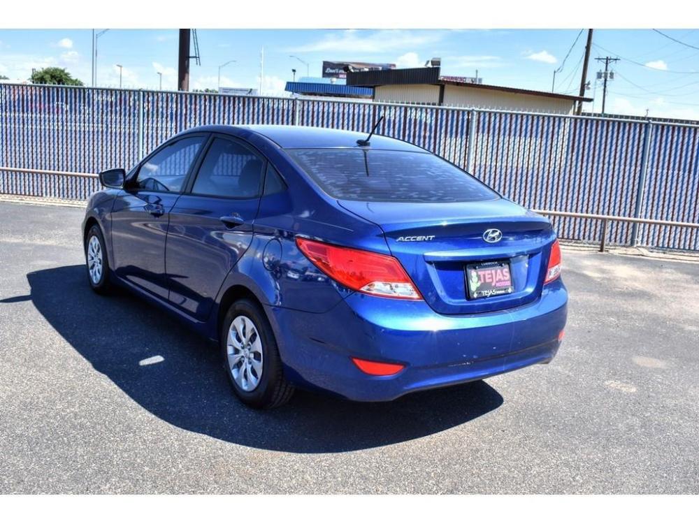 2016 BLUE Hyundai Accent (KMHCT4AE1GU) with an Engine: 1.6L DOHC 16-Valve I-4 GDI -inc: Dual Continuously Variable Valve Timing (D-CVVT), GDI variable induction system and alu engine, 6-SPEED AUTOMATIC transmission, located at 3701 Avenue Q, Lubbock, 79412, 33.560417, -101.855019 - Photo #2