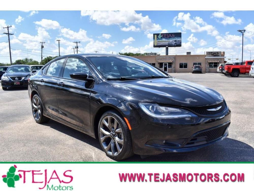 2015 BLACK Chrysler 200 (1C3CCCBG2FN) with an 3.6L V6 DOHC 24V FFV engine, 9-SPEED AUTOMATIC transmission, located at 3701 Avenue Q, Lubbock, 79412, 33.560417, -101.855019 - Photo #0