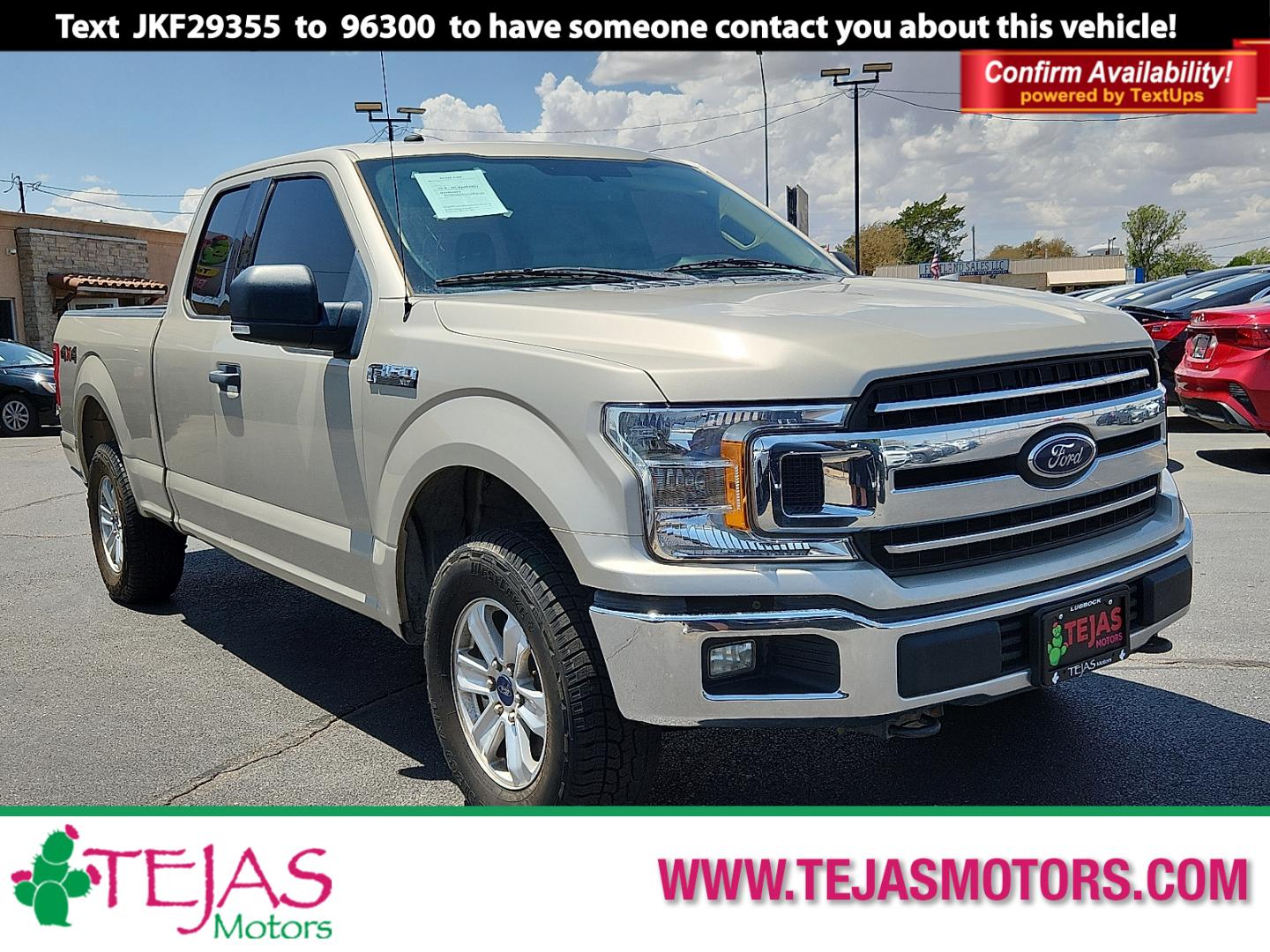 2018 Tan /Tan Ford F-150 XLT (1FTFX1E59JK) with an 5L V-8 port/direct injection, DOHC, variable valve control, regular unleaded, engine with 395HP engine, located at 4110 Avenue Q, Lubbock, 79412, 33.556553, -101.855820- Photo#0