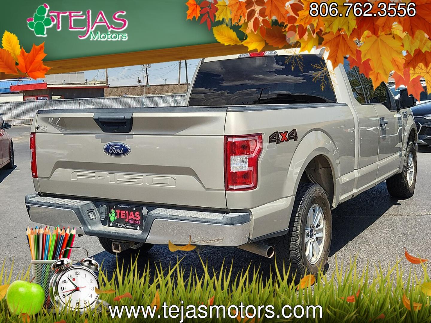 2018 Tan /Tan Ford F-150 XLT (1FTFX1E59JK) with an 5L V-8 port/direct injection, DOHC, variable valve control, regular unleaded, engine with 395HP engine, located at 4110 Avenue Q, Lubbock, 79412, 33.556553, -101.855820- Photo#2