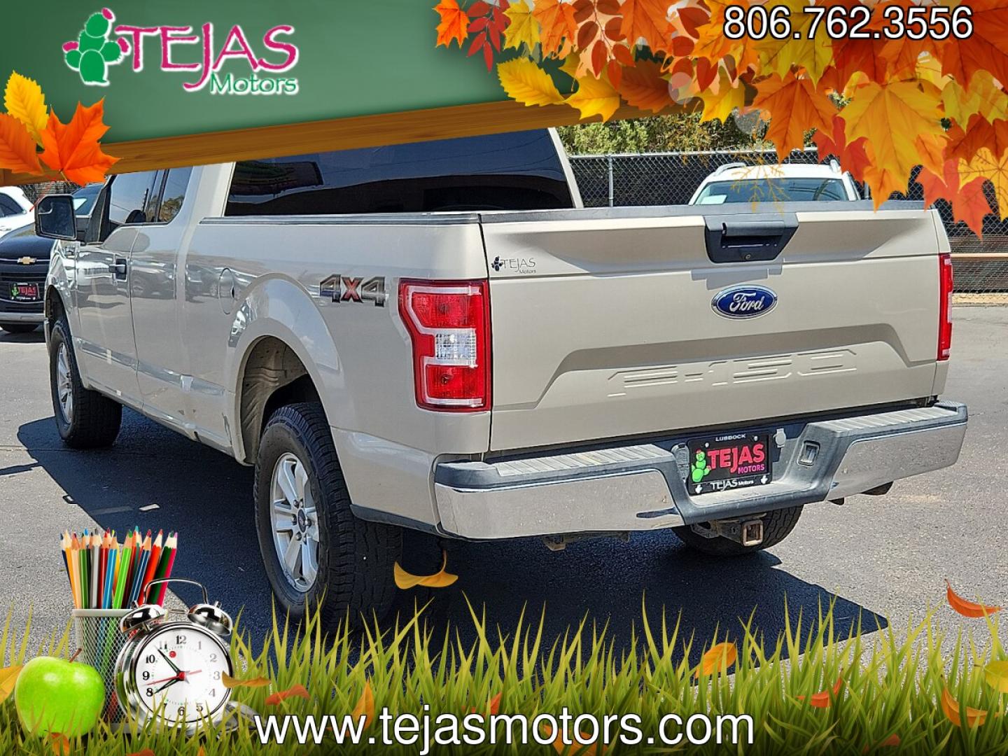 2018 Tan /Tan Ford F-150 XLT (1FTFX1E59JK) with an 5L V-8 port/direct injection, DOHC, variable valve control, regular unleaded, engine with 395HP engine, located at 4110 Avenue Q, Lubbock, 79412, 33.556553, -101.855820- Photo#3