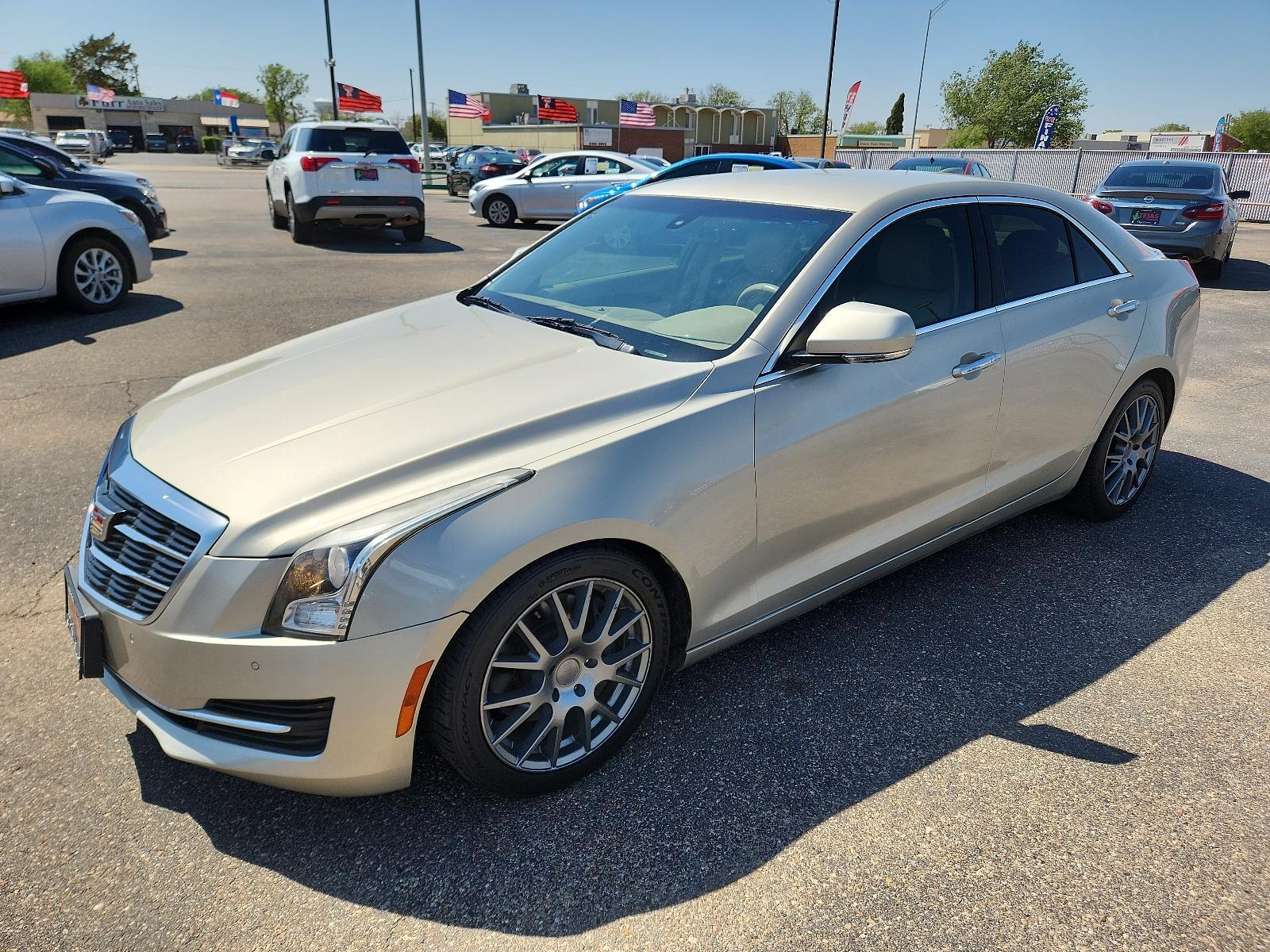 2016 Gold /Tan Cadillac ATS Sedan Luxury Collection RWD (1G6AB5RX0G0) with an ENGINE, 2.0L TURBO, I4, DI, DOHC, VVT WITH AUTOMATIC STOP/START engine, located at 4110 Avenue Q, Lubbock, 79412, 33.556553, -101.855820 - 09/05/2023 KEY AND INSPECTION IN ENVELOPE GOD - Photo #3