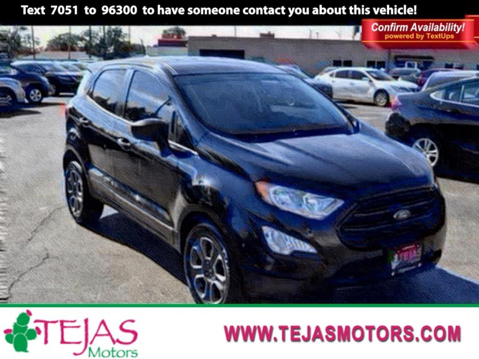 2020 BLACK Ford EcoSport S (MAJ3S2FEXLC) with an ENGINE: 1.0L ECOBOOST engine, located at 4110 Avenue Q, Lubbock, 79412, 33.556553, -101.855820 - SPARE KEY 11/2-JG - Photo #12