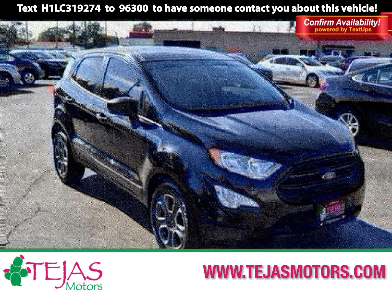 2020 BLACK Ford EcoSport S (MAJ3S2FEXLC) with an ENGINE: 1.0L ECOBOOST engine, located at 4110 Avenue Q, Lubbock, 79412, 33.556553, -101.855820 - SPARE KEY 11/2-JG - Photo #0