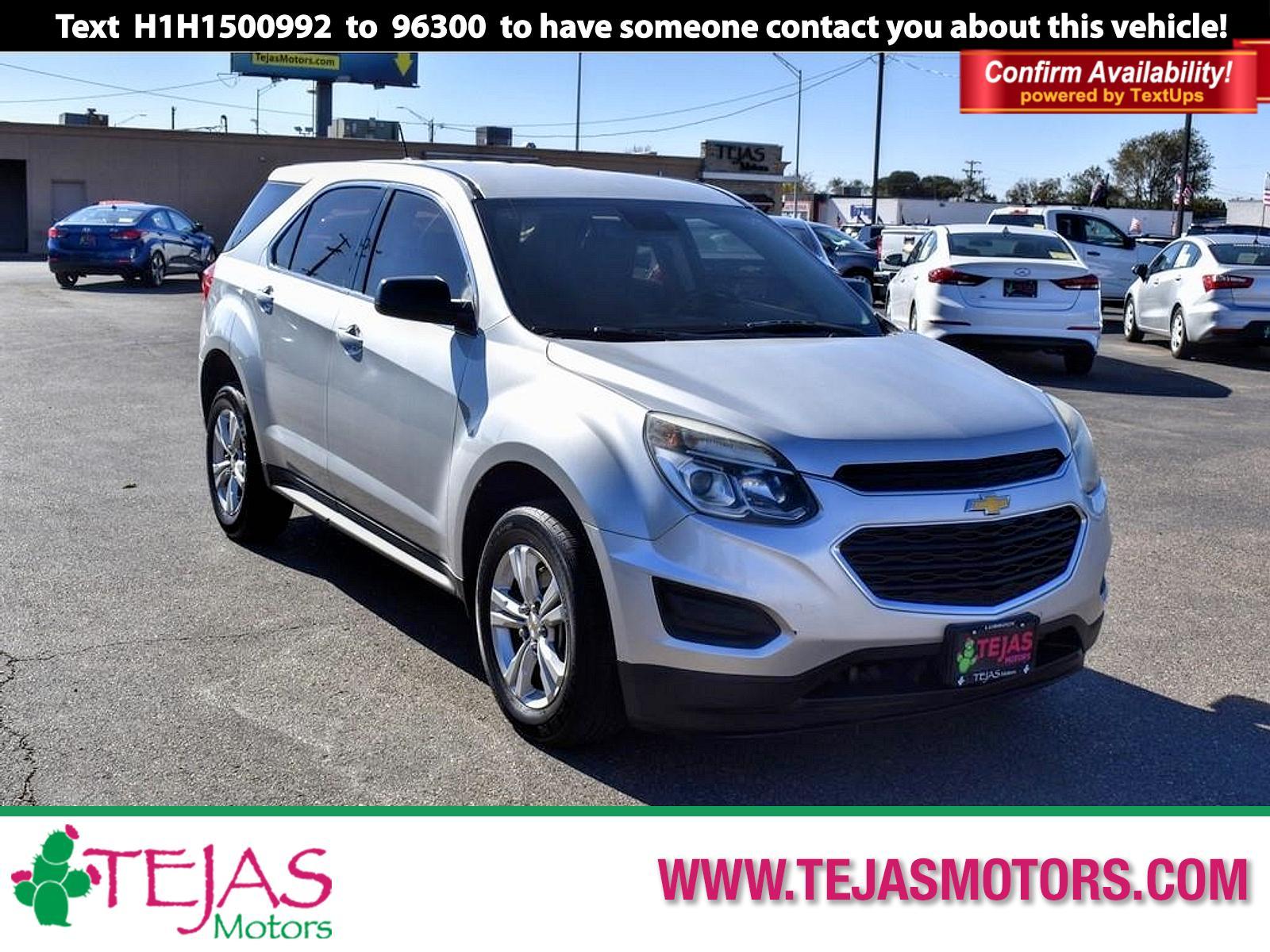 2017 SILVER Chevrolet Equinox (2GNALBEK0H1) with an 4 Cylinder Engine engine, 6-SPEED AUTOMATIC WITH OVERDRIVE transmission, located at 3701 Avenue Q, Lubbock, 79412, 33.560417, -101.855019 - Photo #0