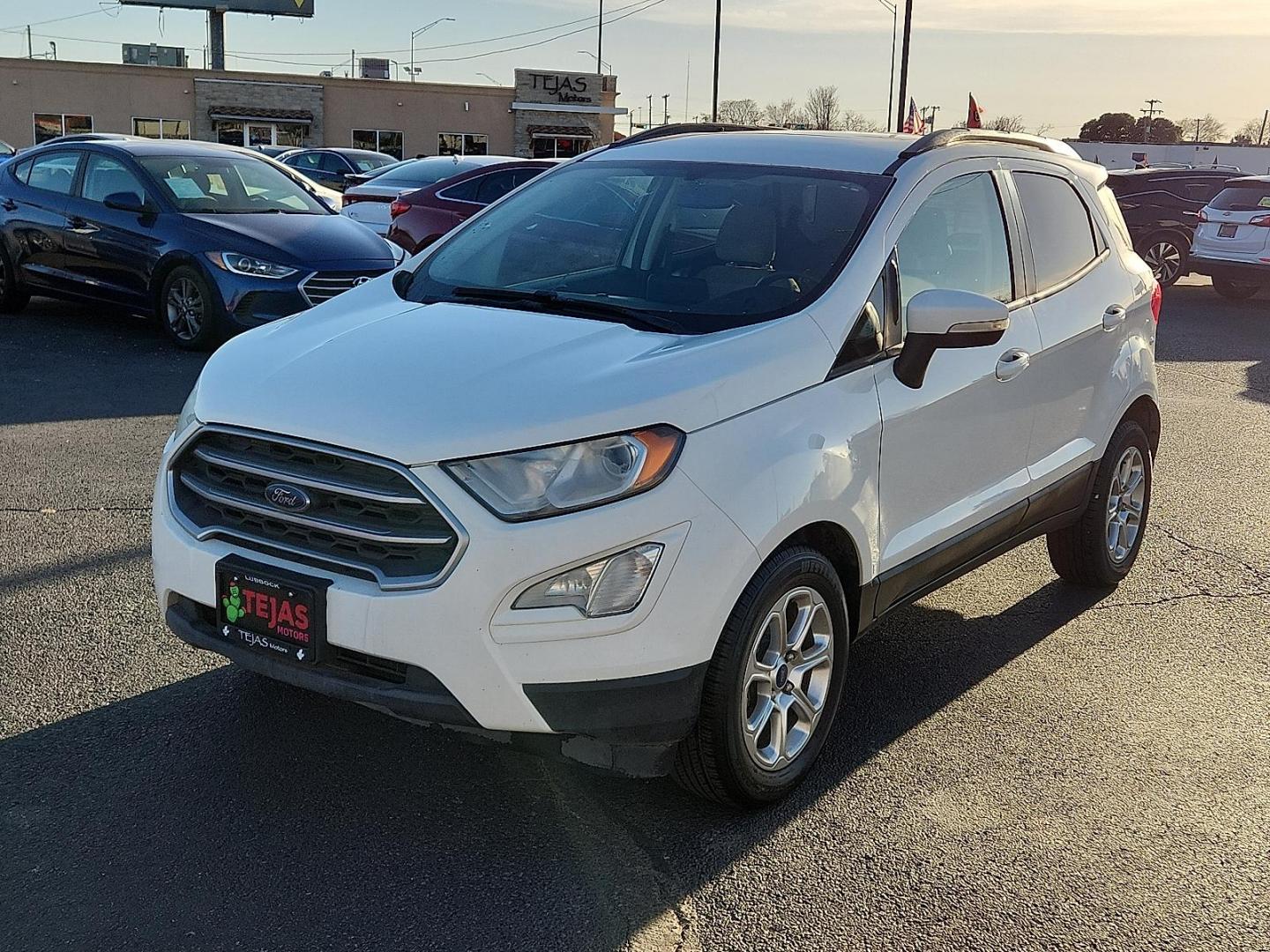 2018 WHITE Ford EcoSport SE (MAJ3P1TE1JC) with an EcoBoost 1L I-3 gasoline direct injection, DOHC, variable valve control, intercooled turbo, regular unleaded, engine with 123HP engine, located at 4110 Avenue Q, Lubbock, 79412, 33.556553, -101.855820 - 04/13/2023 KEYS IN ENVELOPE GOD - Photo#3