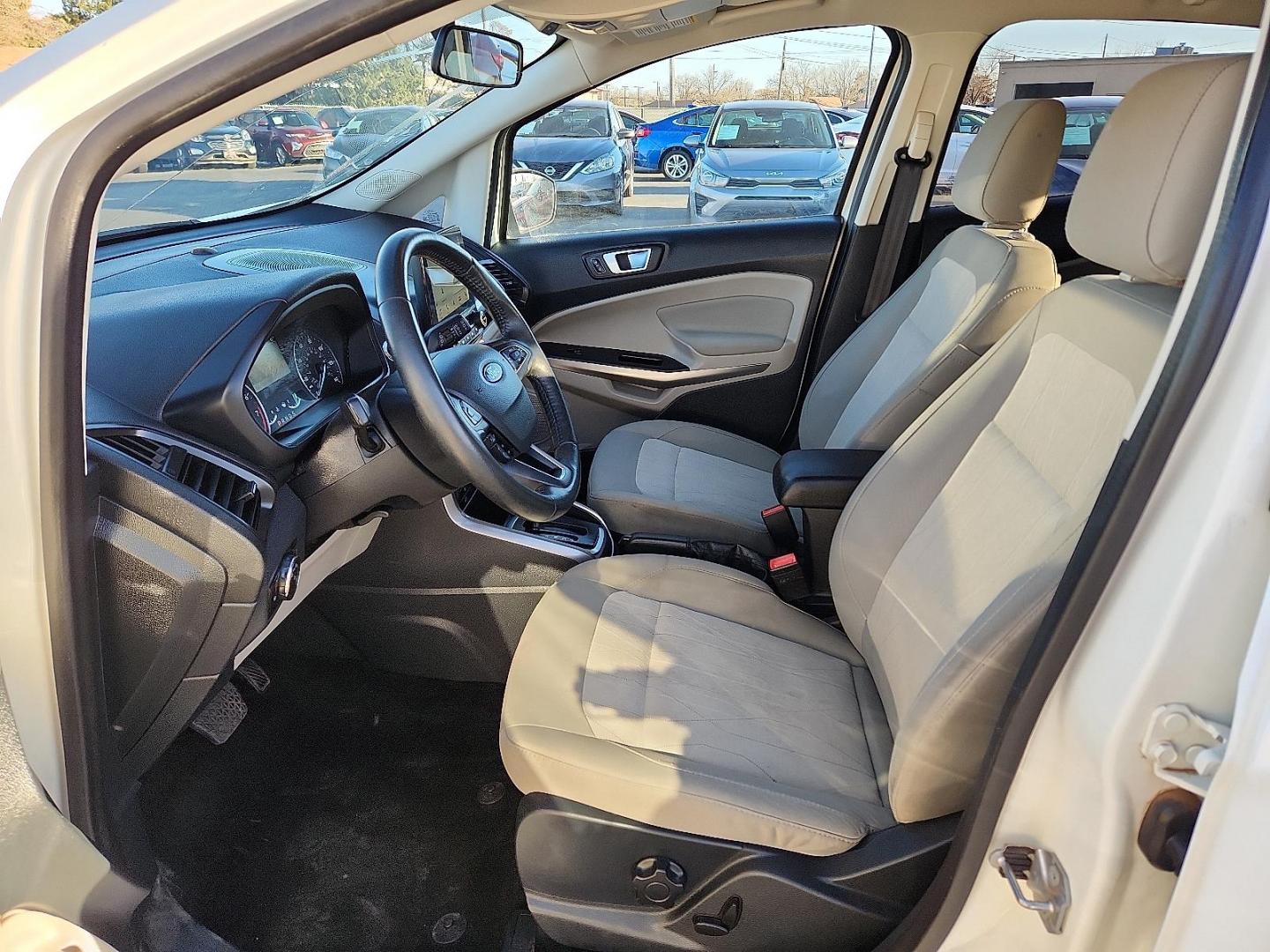 2018 WHITE Ford EcoSport SE (MAJ3P1TE1JC) with an EcoBoost 1L I-3 gasoline direct injection, DOHC, variable valve control, intercooled turbo, regular unleaded, engine with 123HP engine, located at 4110 Avenue Q, Lubbock, 79412, 33.556553, -101.855820 - 04/13/2023 KEYS IN ENVELOPE GOD - Photo#6