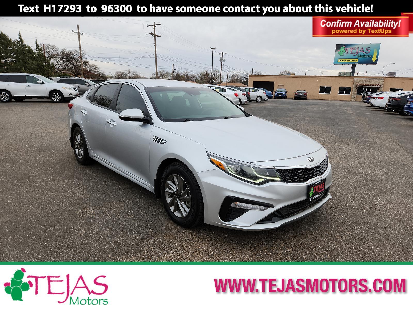 2019 Sparkling Silver /Black Kia Optima LX (5XXGT4L36KG) with an Engine: 2.4L DOHC I4 GDI engine, located at 4110 Avenue Q, Lubbock, 79412, 33.556553, -101.855820 - 03/01/2023 KEY IN ENVELOPE GOD - Photo #0