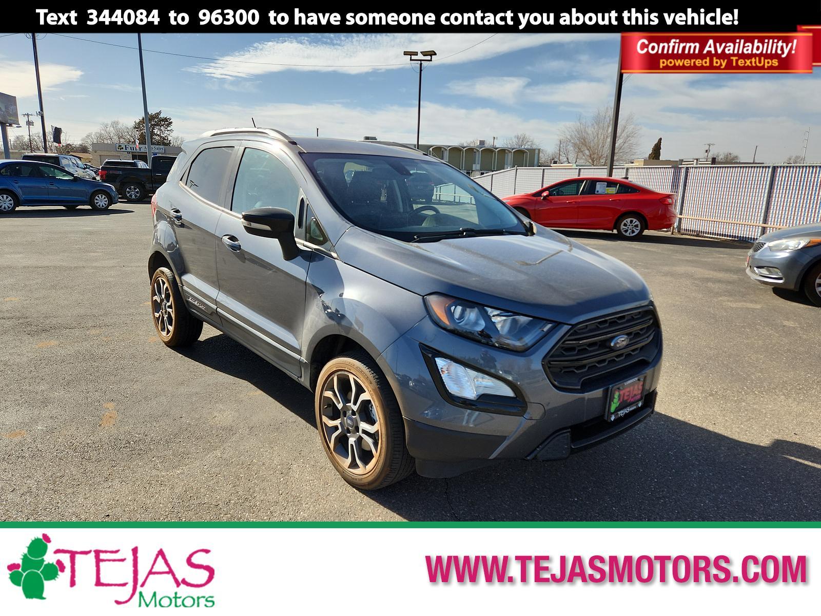 2020 Smoke Metallic Ford EcoSport SES (MAJ6S3JL8LC) with an ENGINE: 2.0L TI-VCT GDI I-4 engine, located at 4110 Avenue Q, Lubbock, 79412, 33.556553, -101.855820 - Photo #0