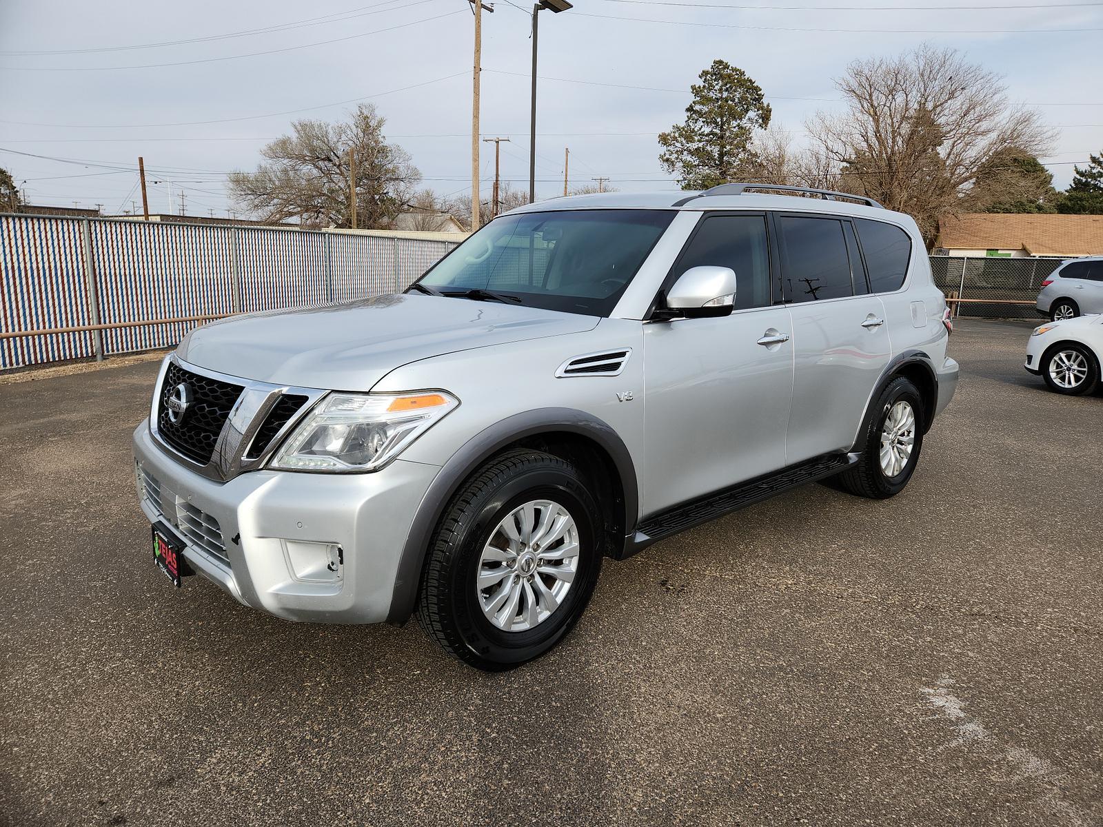 2017 Brilliant Silver /Charcoal Nissan Armada SV (JN8AY2NC8H9) with an Engine: 5.6L DOHC 32V Endurance V8 engine, located at 4110 Avenue Q, Lubbock, 79412, 33.556553, -101.855820 - 03/09/2023 INSPECTION IN ENVELOPE 03/21/2023 KEY IN ENVELOPE GOD - Photo #1
