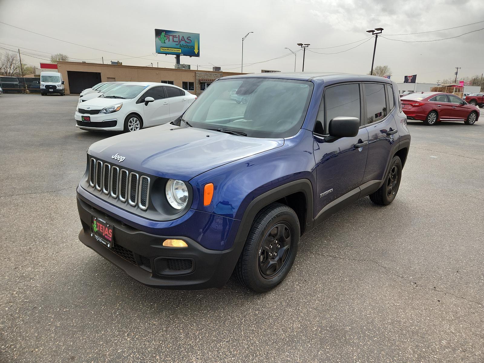 2018 Jetset Blue /Black Jeep Renegade Sport (ZACCJAAB7JP) with an ENGINE: 2.4L I4 MULTIAIR engine, located at 4110 Avenue Q, Lubbock, 79412, 33.556553, -101.855820 - 03/10/2023 KEY AND INSPECTION IN ENVELOPE GOD - Photo #1