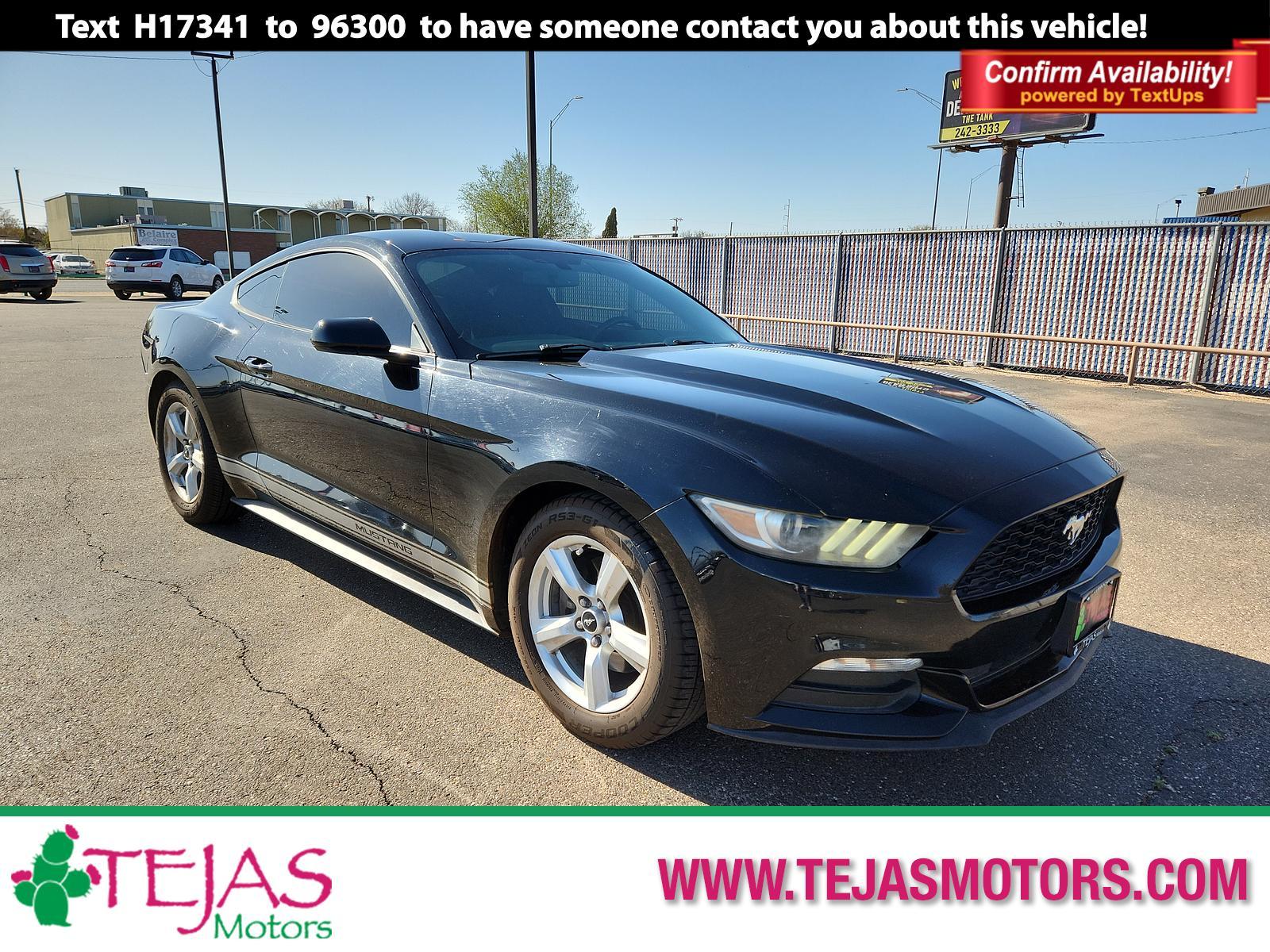 2016 BLACK Ford Mustang V6 (1FA6P8AM0G5) with an ENGINE: 3.7L TI-VCT V6 engine, located at 4110 Avenue Q, Lubbock, 79412, 33.556553, -101.855820 - 03/31/2023 KEY IN ENVELOPE GOD - Photo #0