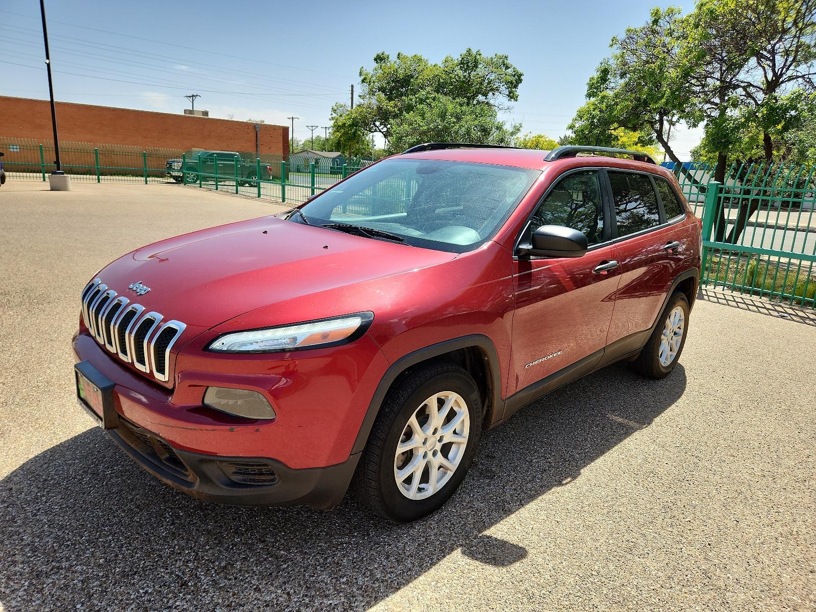 2016 Deep Cherry Red Crystal Pearlcoat /Lt Frost Beige/Black Jeep Cherokee Sport (1C4PJLAB4GW) with an 2.4L L4 DOHC 16V engine, located at 4110 Avenue Q, Lubbock, 79412, 33.556553, -101.855820 - 04/01/2023 INSPECTION IN ENVELOPE 04/06/2023 KEY IN ENVELOPE GOD - Photo #3