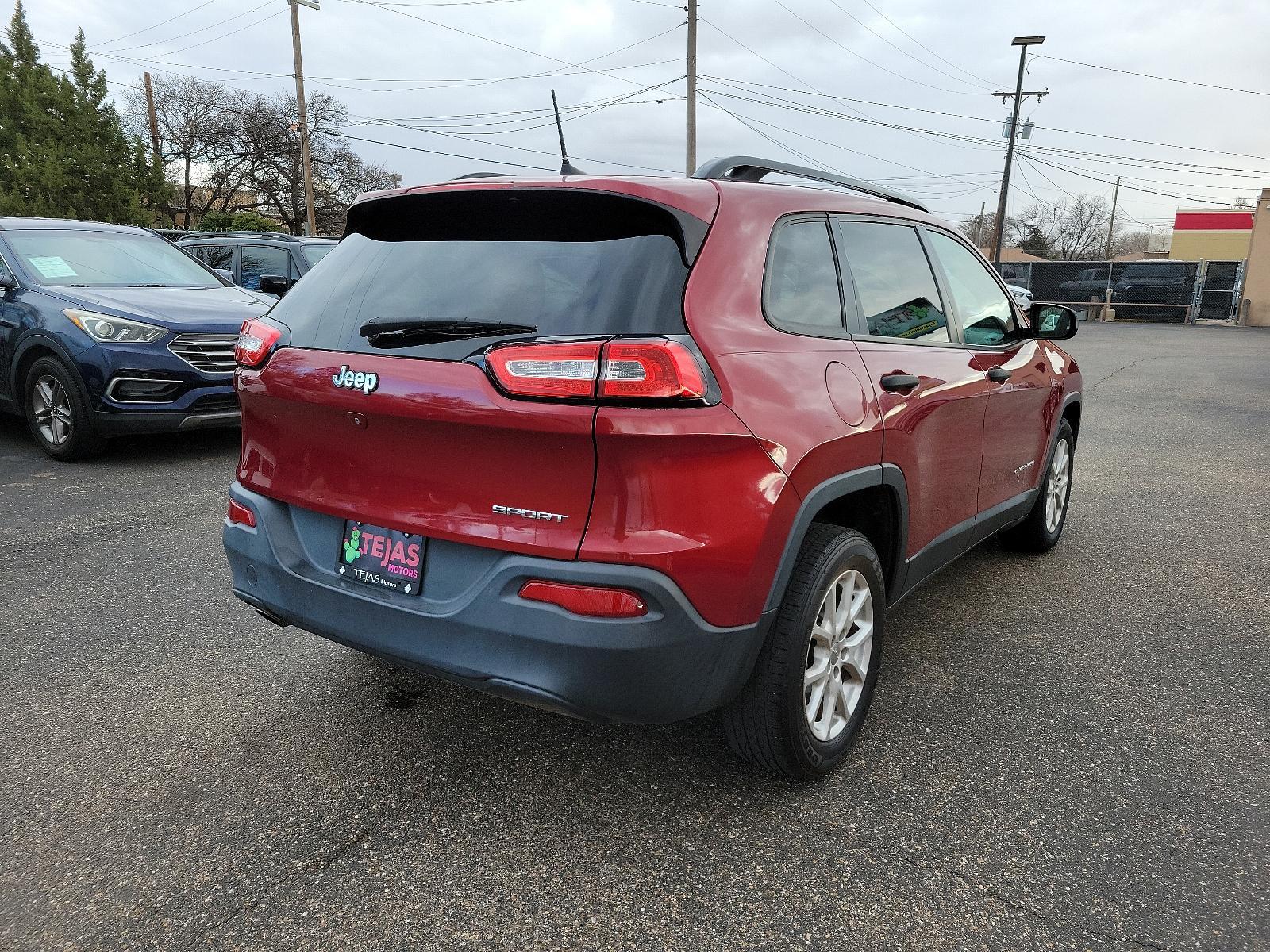 2016 RED Jeep Cherokee Sport (1C4PJLAB4GW) with an 2.4L L4 DOHC 16V engine, located at 4110 Avenue Q, Lubbock, 79412, 33.556553, -101.855820 - 04/01/2023 INSPECTION IN ENVELOPE 04/06/2023 KEY IN ENVELOPE GOD - Photo #1