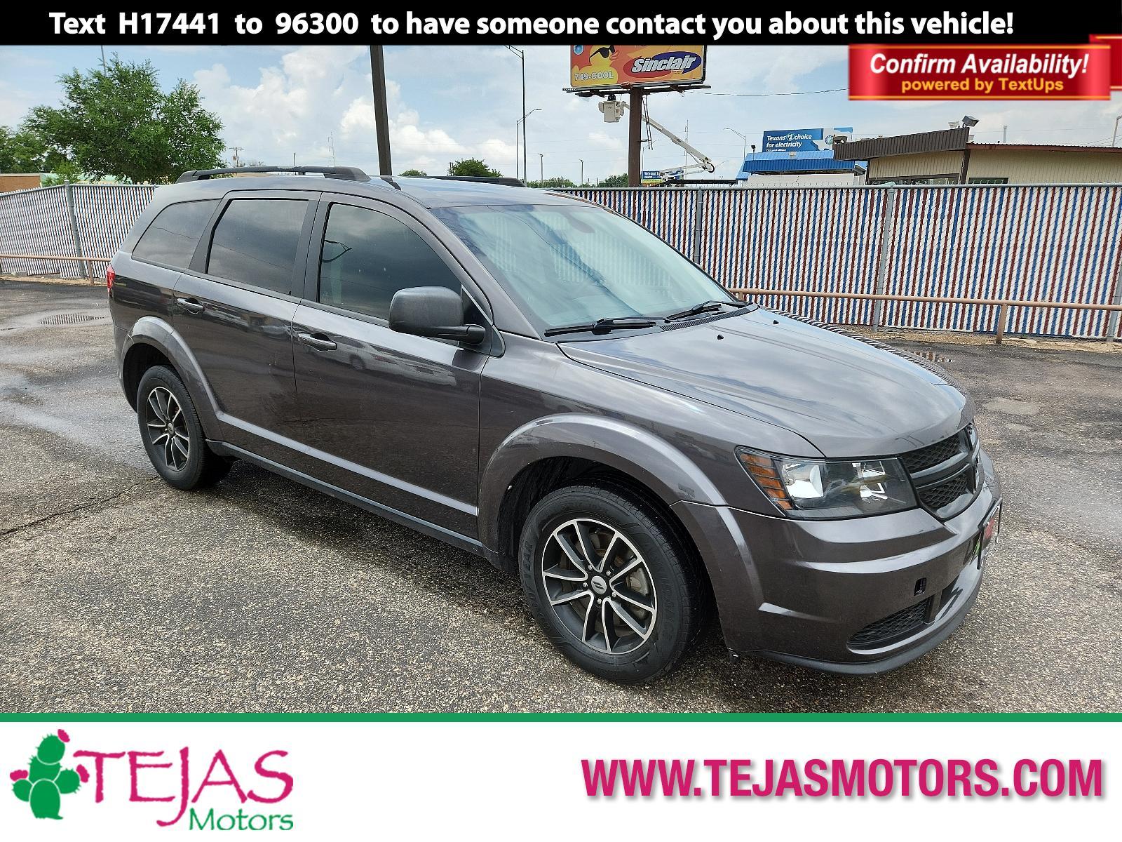 2018 GRAY Dodge Journey SE (3C4PDCAB0JT) with an ENGINE: 2.4L I4 DOHC 16V DUAL VVT engine, located at 4110 Avenue Q, Lubbock, 79412, 33.556553, -101.855820 - 06/03/2023 INSPECTION IN ENVELOPE AND KEY IN ENVELOPE GOD - Photo #0
