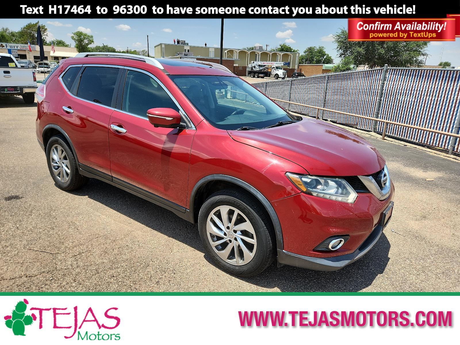 2015 Cayenne Red Nissan Rogue SL (5N1AT2MV3FC) with an Engine: 2.5L DOHC 16-Valve I4 -inc: ECO mode engine, located at 4110 Avenue Q, Lubbock, 79412, 33.556553, -101.855820 - 07/01/2023 INSPECTION IN ENVELOPE GOD 07/06/2023 KEY IN ENVELOPE GOD - Photo #0