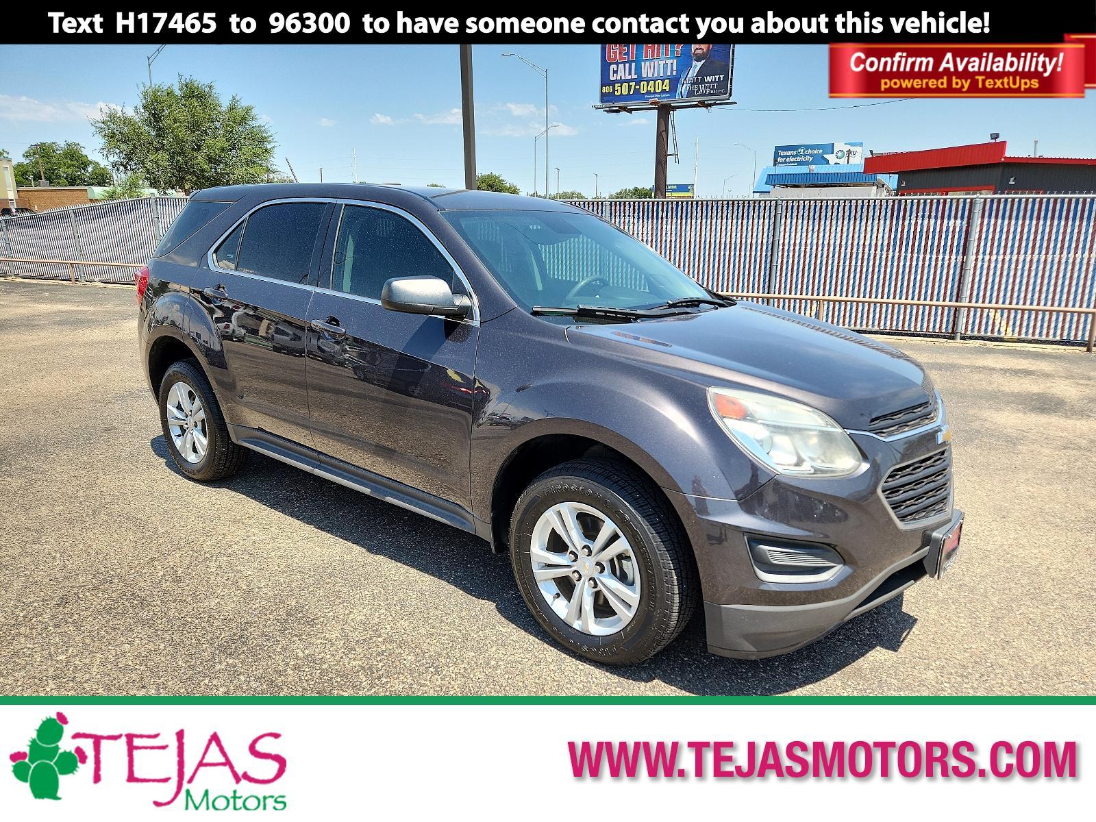 2016 GRAY Chevrolet Equinox LS (2GNALBEK9G6) with an ENGINE, 2.4L DOHC 4-CYLINDER SIDI (SPARK IGNITION DIRECT INJECTION) engine, located at 4110 Avenue Q, Lubbock, 79412, 33.556553, -101.855820 - 07/07/2023 INSPECTION IN ENVELOPE GOD 07/11/2023 KEY IN ENVELOPE GOD - Photo #0