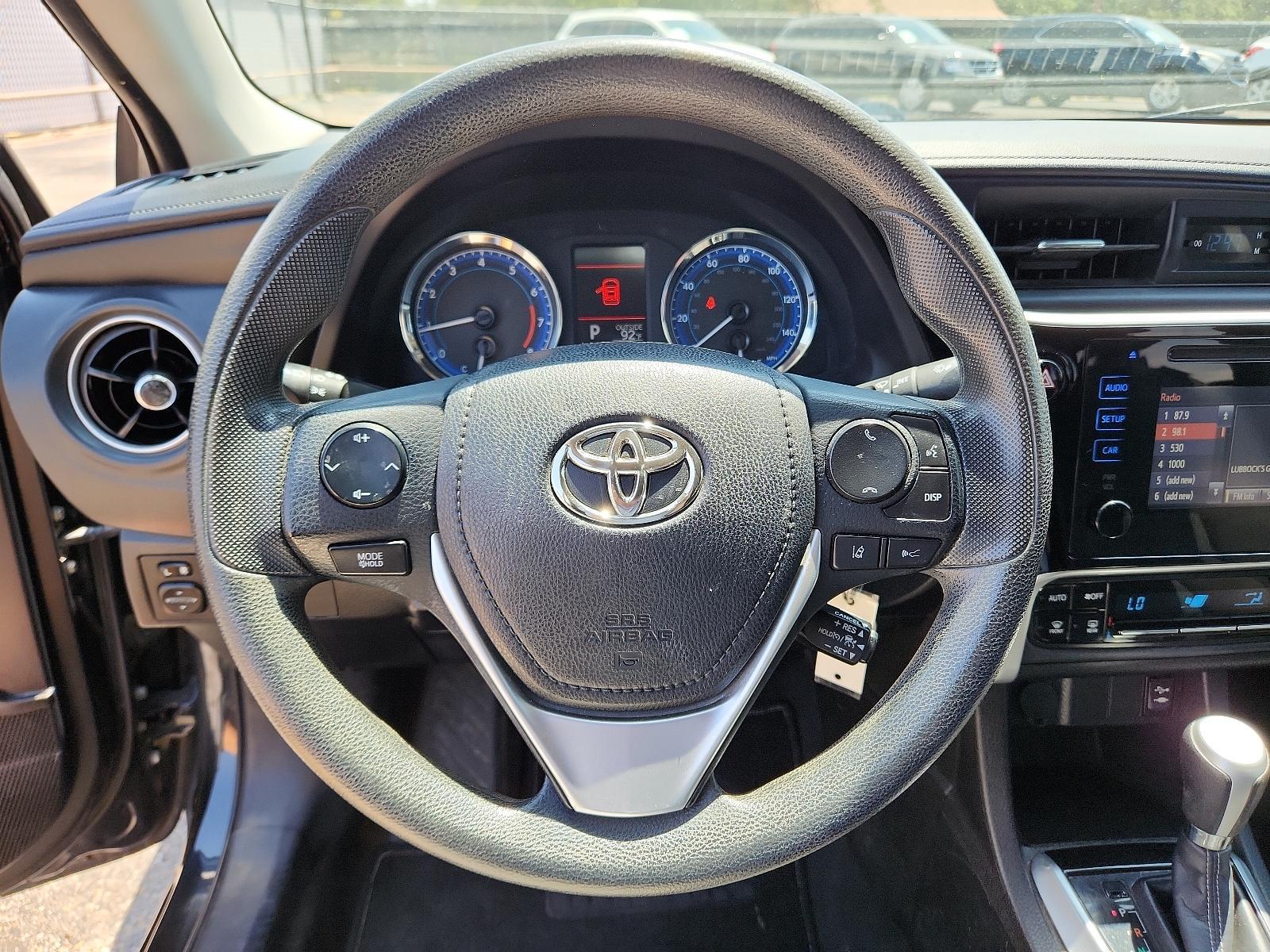 2017 BLACK Toyota Corolla LE (5YFBURHE5HP) with an Engine: 1.8L I-4 DOHC Dual VVT-i engine, located at 4110 Avenue Q, Lubbock, 79412, 33.556553, -101.855820 - 07/11/2023 KEY IN ENVELOPE GOD - Photo #10