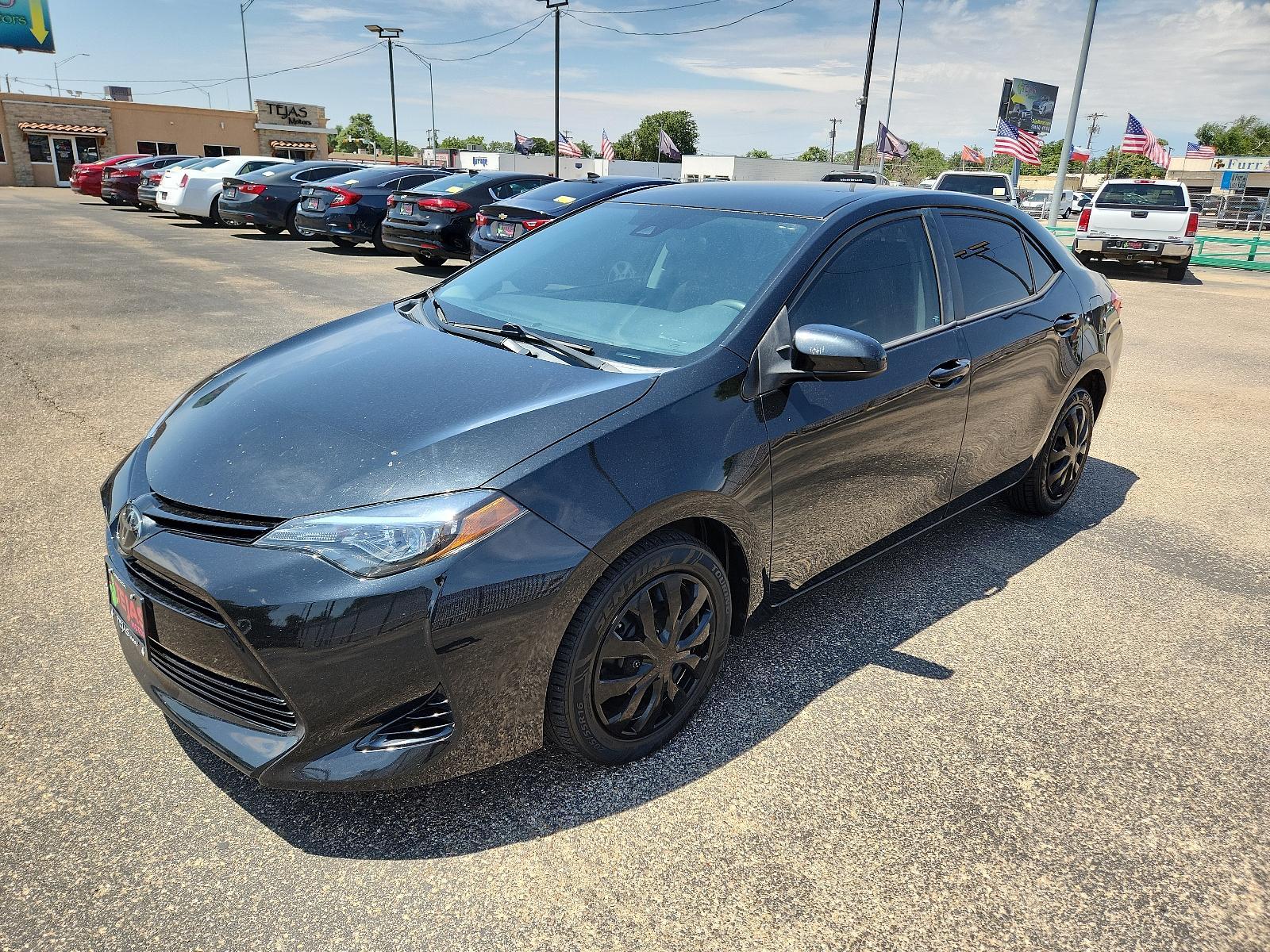 2017 BLACK Toyota Corolla LE (5YFBURHE5HP) with an Engine: 1.8L I-4 DOHC Dual VVT-i engine, located at 4110 Avenue Q, Lubbock, 79412, 33.556553, -101.855820 - 07/11/2023 KEY IN ENVELOPE GOD - Photo #3