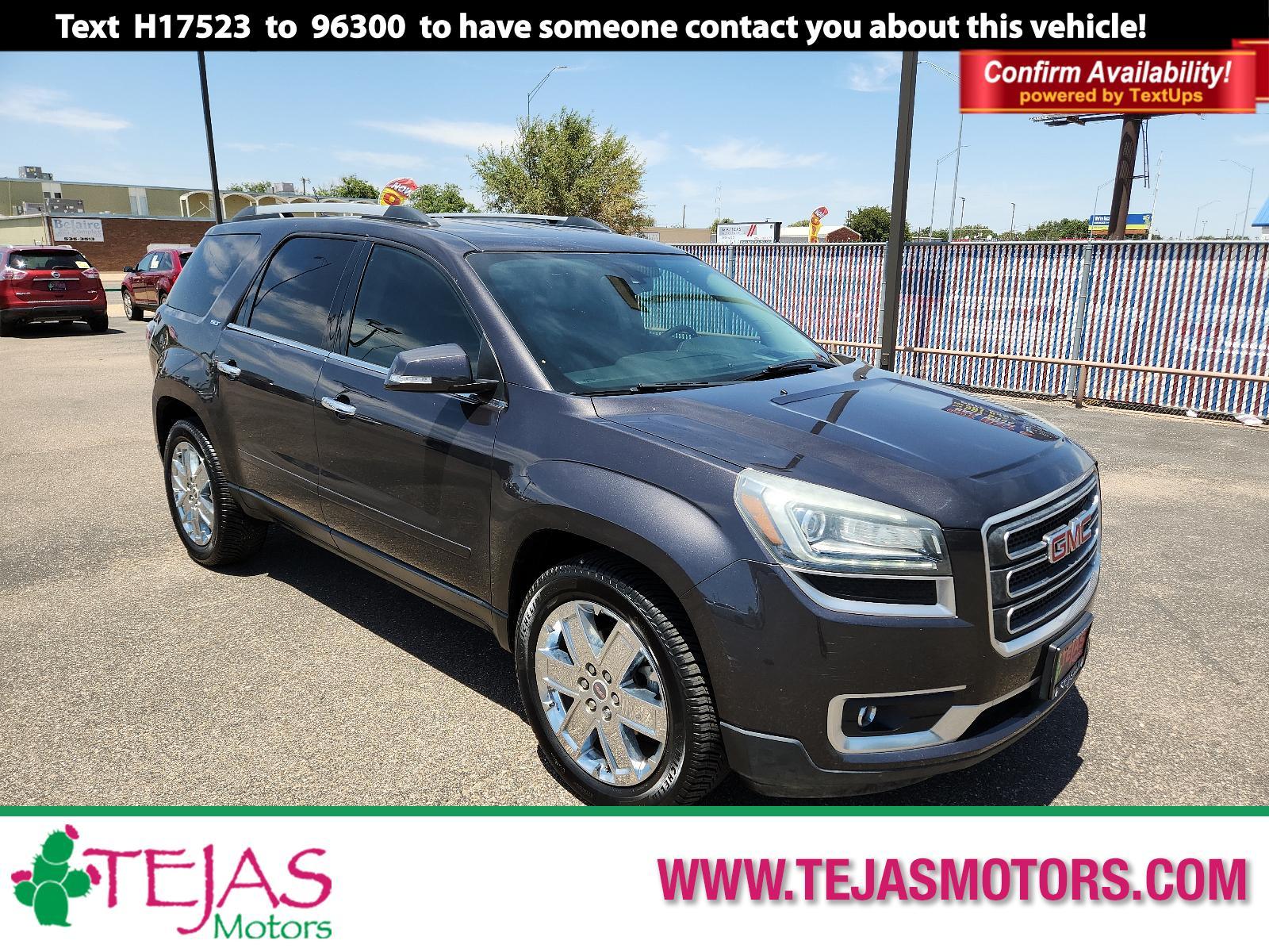 2017 GRAY GMC Acadia Limited Limited (1GKKRSKD7HJ) with an ENGINE, 3.6L SIDI V6 engine, located at 4110 Avenue Q, Lubbock, 79412, 33.556553, -101.855820 - 08/04/2023 KEY AND INSPECTION IN ENVELOPE GOD - Photo #0