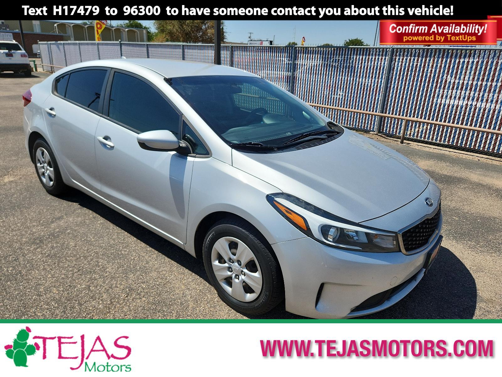 2018 SILVER Kia Forte LX (3KPFK4A75JE) with an Engine: 2.0L I4 DOHC D-CVVT MPI engine, located at 4110 Avenue Q, Lubbock, 79412, 33.556553, -101.855820 - 08/04/2023 INSPECTION IN ENVELOPE GOD 08/05/2023 KEY IN ENVELOPE GOD 08/12/2023 KEY IN ENVELOPE GOD - Photo #0