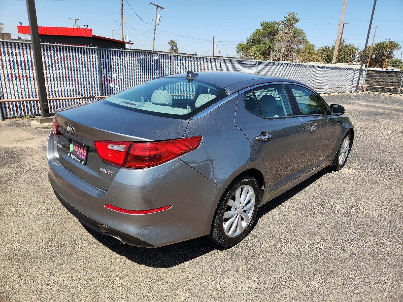 2015 GRAY Kia Optima EX (5XXGN4A70FG) with an Engine: 2.4L DOHC I4 GDI engine, located at 4110 Avenue Q, Lubbock, 79412, 33.556553, -101.855820 - 08/11/2023 INSPECTION IN ENVELOPE GOD 08/25/2023 KEY IN ENVELOPE GOD - Photo #1