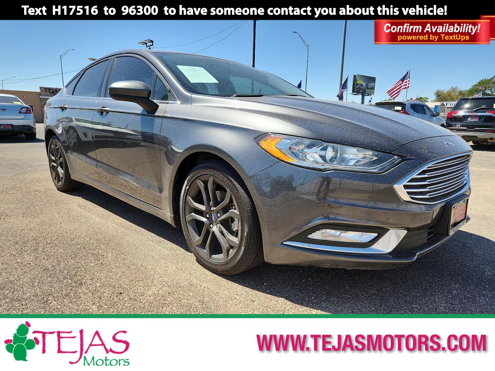 2018 GRAY /Grey Ford Fusion SE (3FA6P0HD5JR) with an ENGINE: 1.5L ECOBOOST engine, located at 4110 Avenue Q, Lubbock, 79412, 33.556553, -101.855820 - 8/11/2023 KEY AND INSPECTION IN ENVELOPE GOD - Photo #0