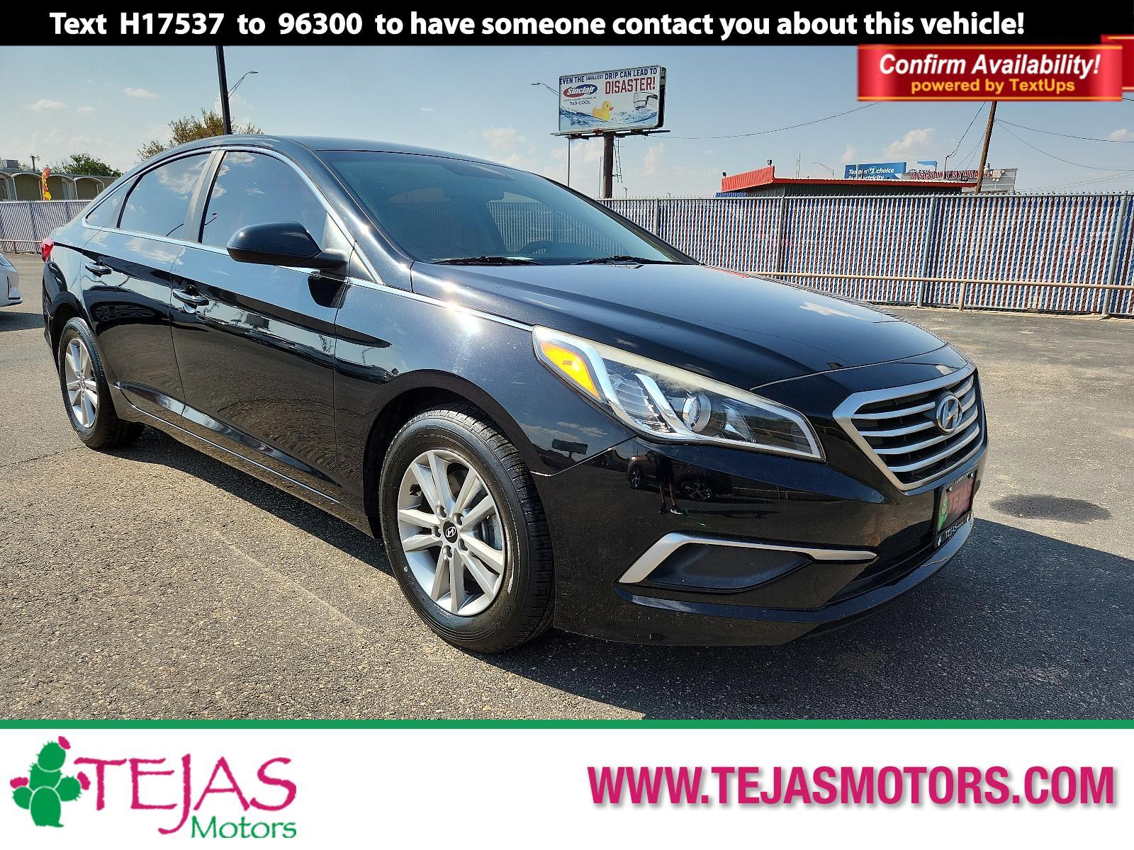 2017 BLACK /Tan Hyundai Sonata SE (5NPE24AFXHH) with an Engine: 2.4L GDI 4-Cylinder engine, located at 4110 Avenue Q, Lubbock, 79412, 33.556553, -101.855820 - 08/16/2023 INSPECTION IN ENVELOPE GOD 08/18/2023 KEY IN ENVELOPE GOD - Photo #0