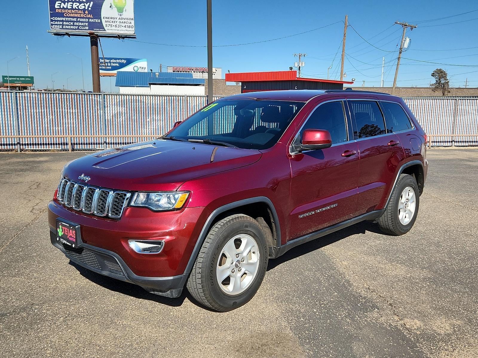 2017 RED Jeep Grand Cherokee Laredo (1C4RJEAG4HC) with an ENGINE: 3.6L V6 24V VVT UPG I W/ESS engine, located at 4110 Avenue Q, Lubbock, 79412, 33.556553, -101.855820 - 09/29/2023 INSPECTION IN ENVELOPE GOD 10/03/2023 KEY IN ENVELOPE GOD - Photo #3