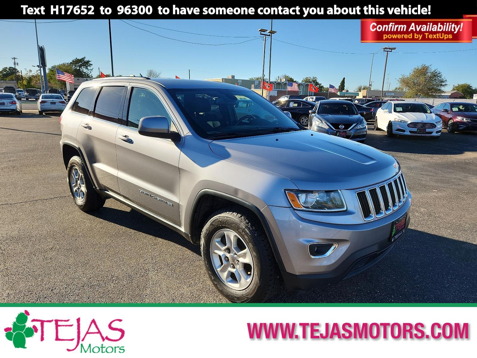 2016 SIVLER Jeep Grand Cherokee Laredo (1C4RJFAGXGC) with an ENGINE: 3.6L V6 24V VVT UPG I W/ESS engine, located at 4110 Avenue Q, Lubbock, 79412, 33.556553, -101.855820 - 10/21/2023 INSPECTION AND KEY IN ENVELOPE GOD - Photo #0