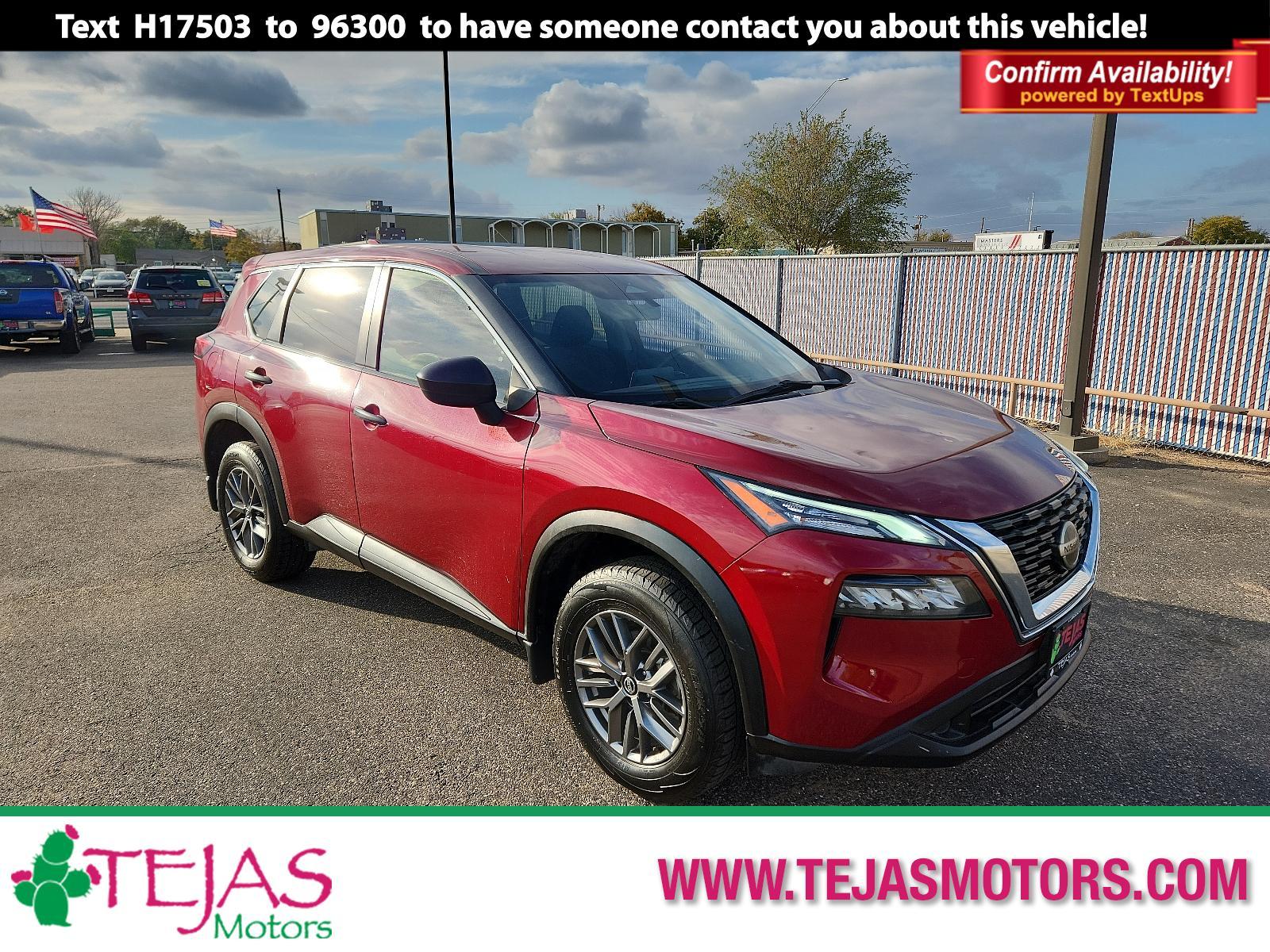 2021 RED Nissan Rogue S (JN8AT3AA8MW) with an Engine: 2.5L DOHC 16-Valve I4 -inc: ECO mode engine, located at 4110 Avenue Q, Lubbock, 79412, 33.556553, -101.855820 - 11/09/2023 INSPECTION IN ENVELOPE GOD - Photo #0