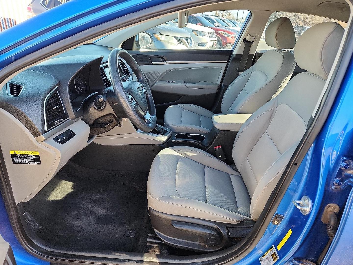 2018 Electric Blue Metallic - N4B /Gray - PKG Hyundai Elantra SEL (KMHD84LF6JU) with an Nu 2L I-4 DOHC, D-CVVT variable valve control, regular unleaded, engine with 147HP engine, located at 4110 Avenue Q, Lubbock, 79412, 33.556553, -101.855820 - Photo#6