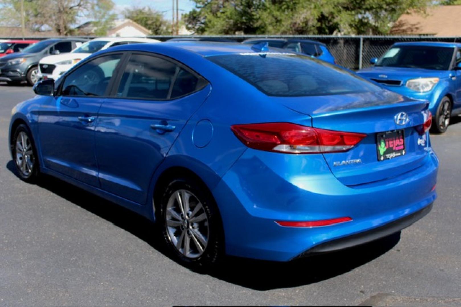 2018 Electric Blue Metallic - N4B /Gray - PKG Hyundai Elantra SEL (KMHD84LF6JU) with an Nu 2L I-4 DOHC, D-CVVT variable valve control, regular unleaded, engine with 147HP engine, located at 4110 Avenue Q, Lubbock, 79412, 33.556553, -101.855820 - 02/17/206 KEY IN ENVELOPE GOD- Photo#3
