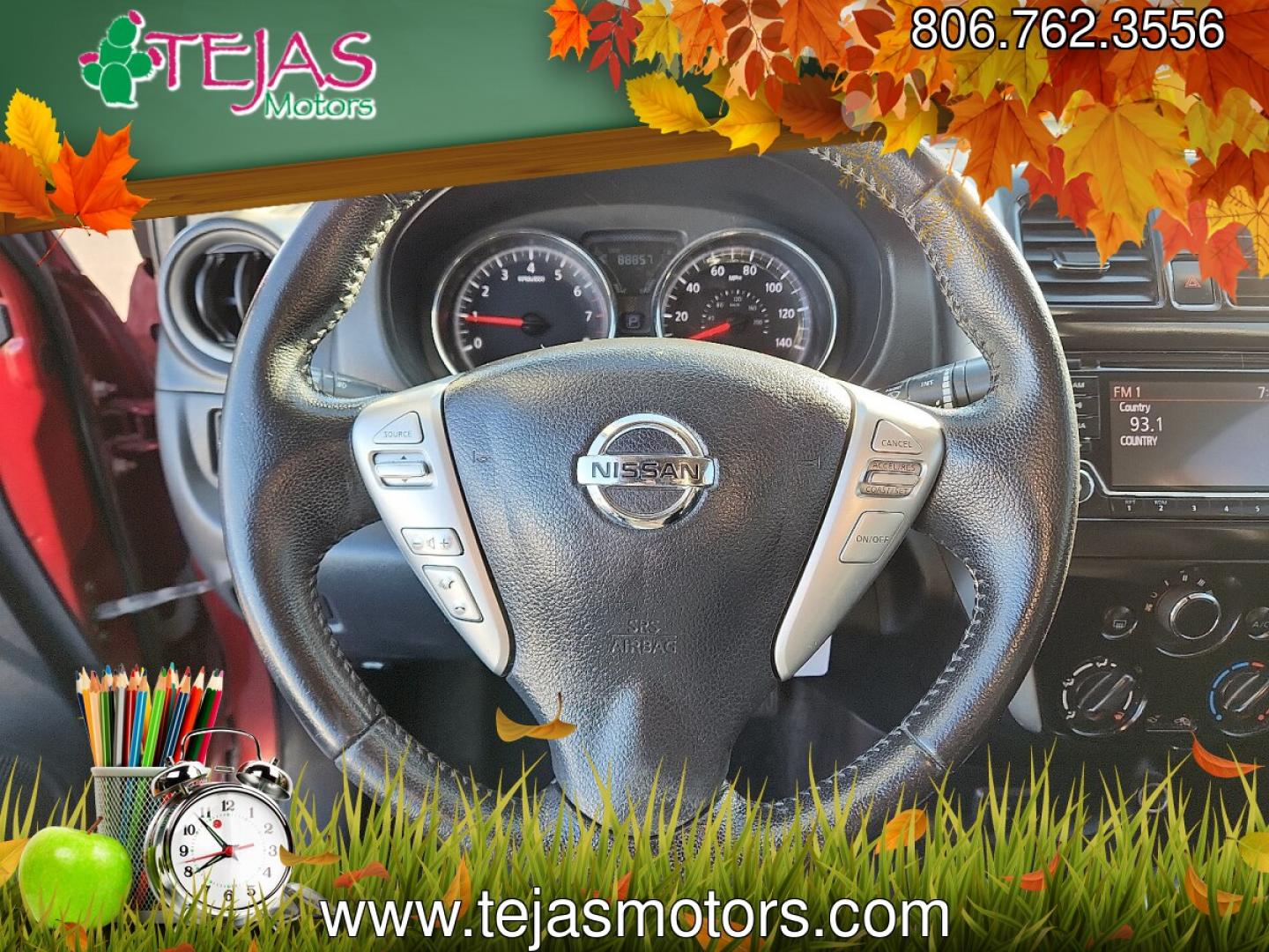 2018 Cayenne Red - NAH /Charcoal - G Nissan Versa 1.6 SV (3N1CN7AP8JL) with an 1.6L I-4 DOHC, variable valve control, regular unleaded, engine with 109HP engine, located at 4110 Avenue Q, Lubbock, 79412, 33.556553, -101.855820- Photo#10